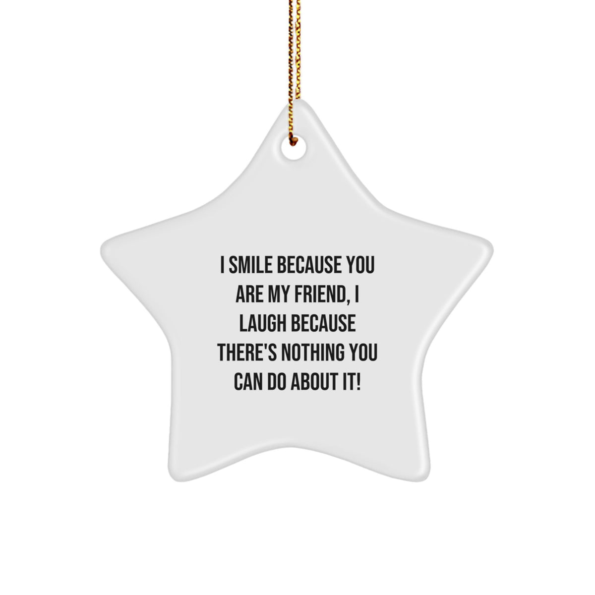 Funny Friend Star Ornament Gifts from Men to Friends for Christmas Unique Decorations - Image 1