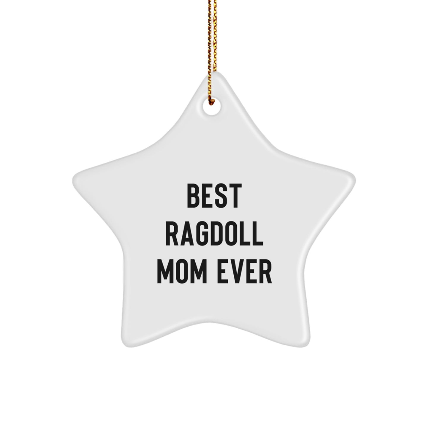 Funny Ragdoll Cat Star Ornament Gifts from Family for Best Ragdoll Mom Ever Christmas Unique Gifts - Image 1