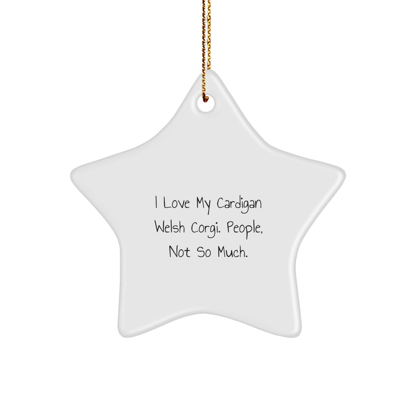 Funny Cardigan Welsh Corgi Dog Star Ornament Gifts for Men Women Friends Family Christmas Unique - Image 1