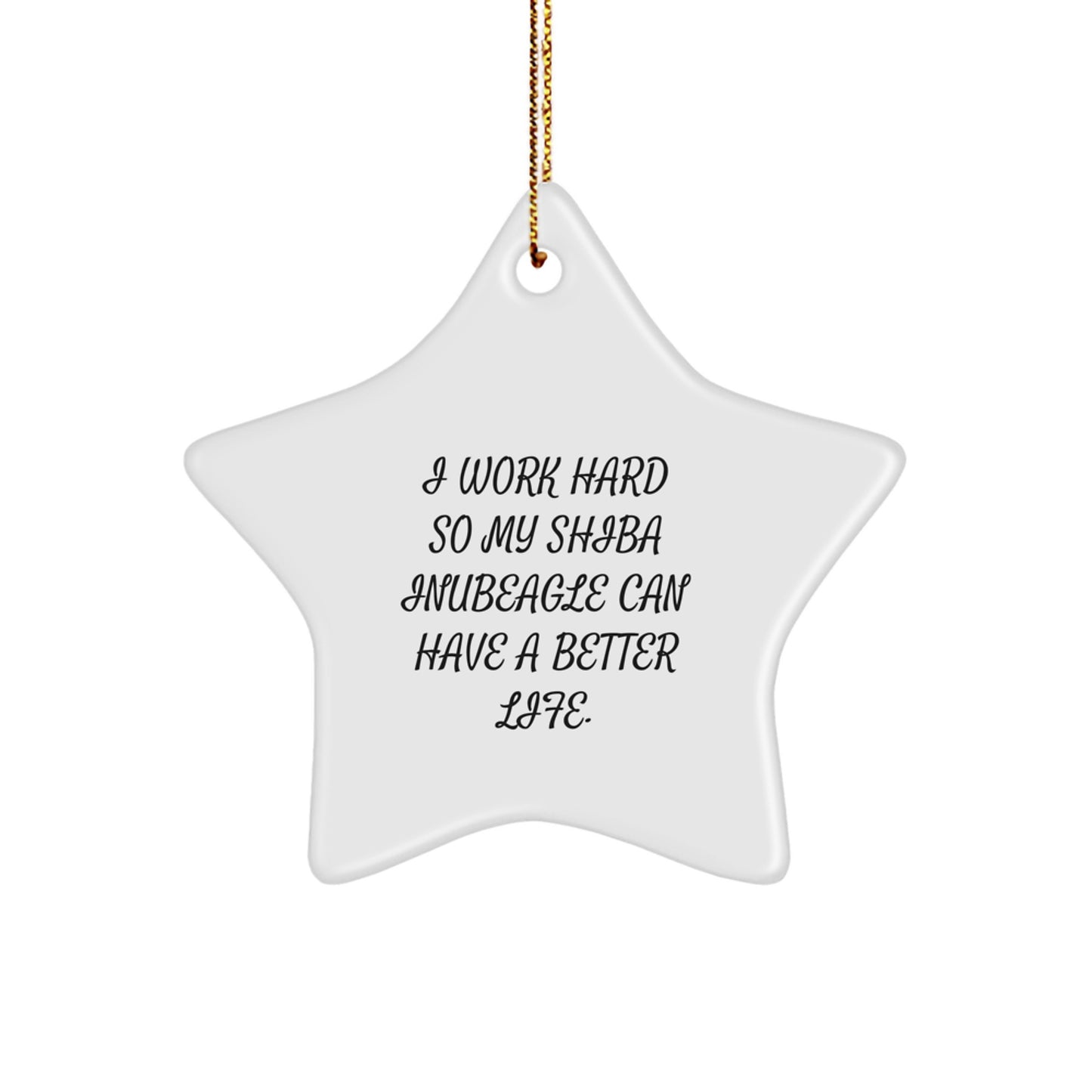 Funny Shiba Inu Dog Lover Gifts from Men to Friends - Star Ornament for Christmas Unique Decorations - Image 1