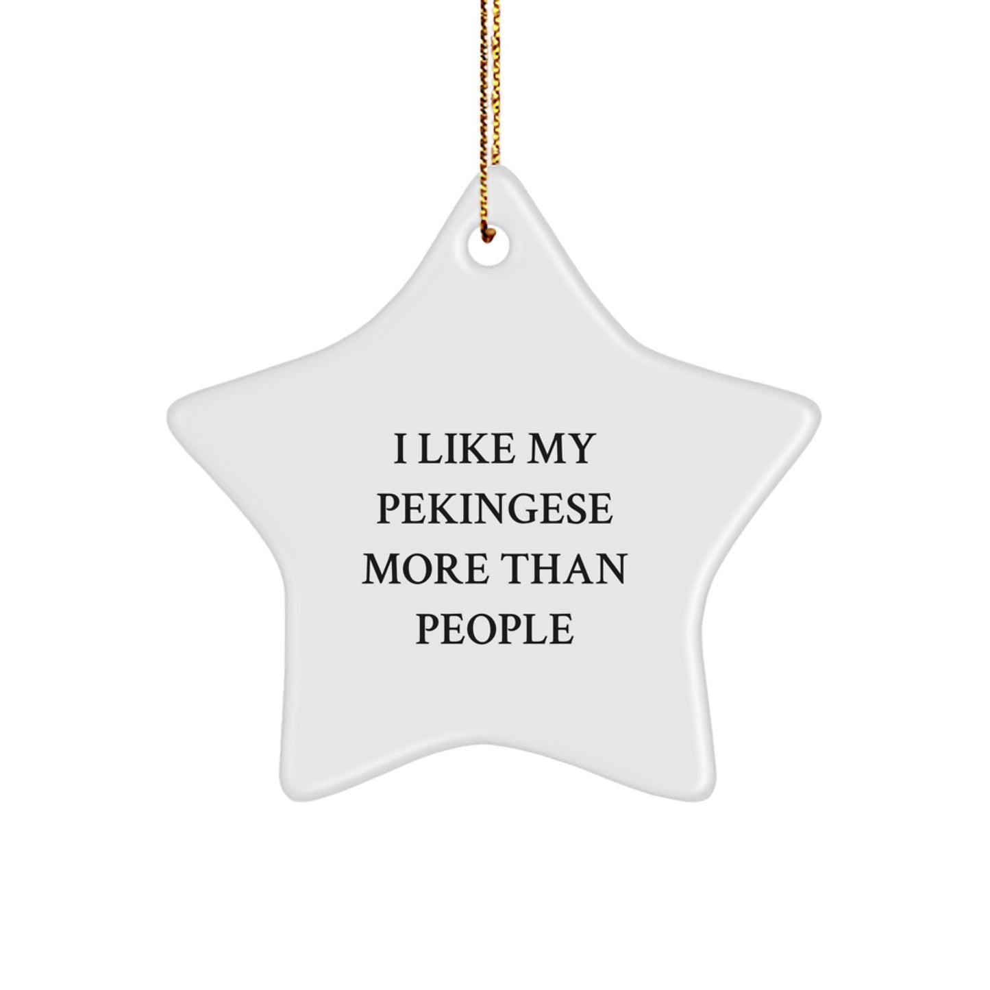 Funny Pekingese Dog Star Ornament Gifts from Family to Pekingese Dog Lovers this Christmas Unique - Image 1
