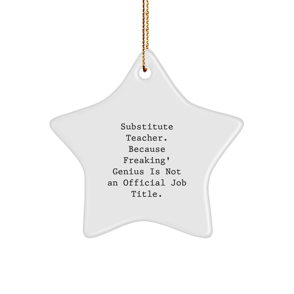 Christmas Gift for Her Substitute Teacher Star Ornament Present - Image 1