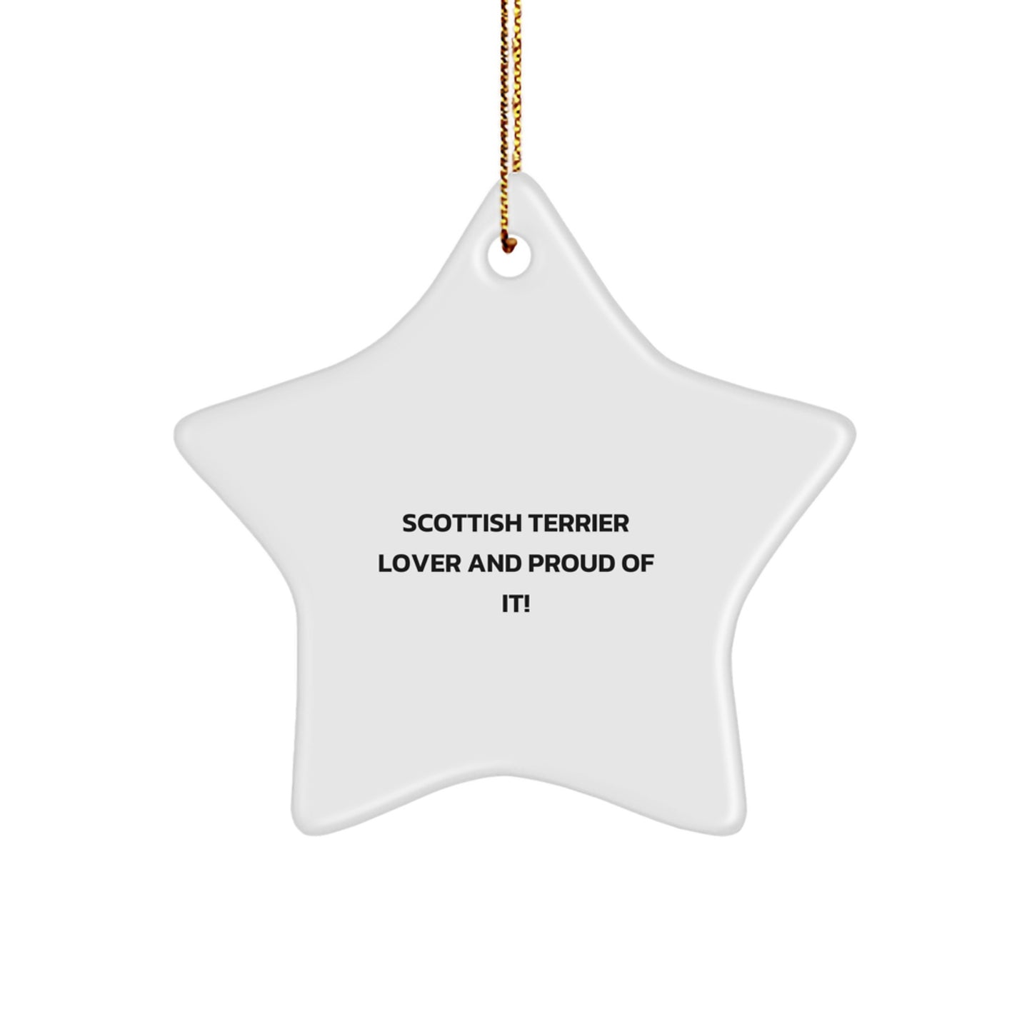 Funny Scottish Terrier Dog Lover Gifts for Men - Scottish Terrier Star Ornament, Christmas Unique Gifts from Friends - Image 1