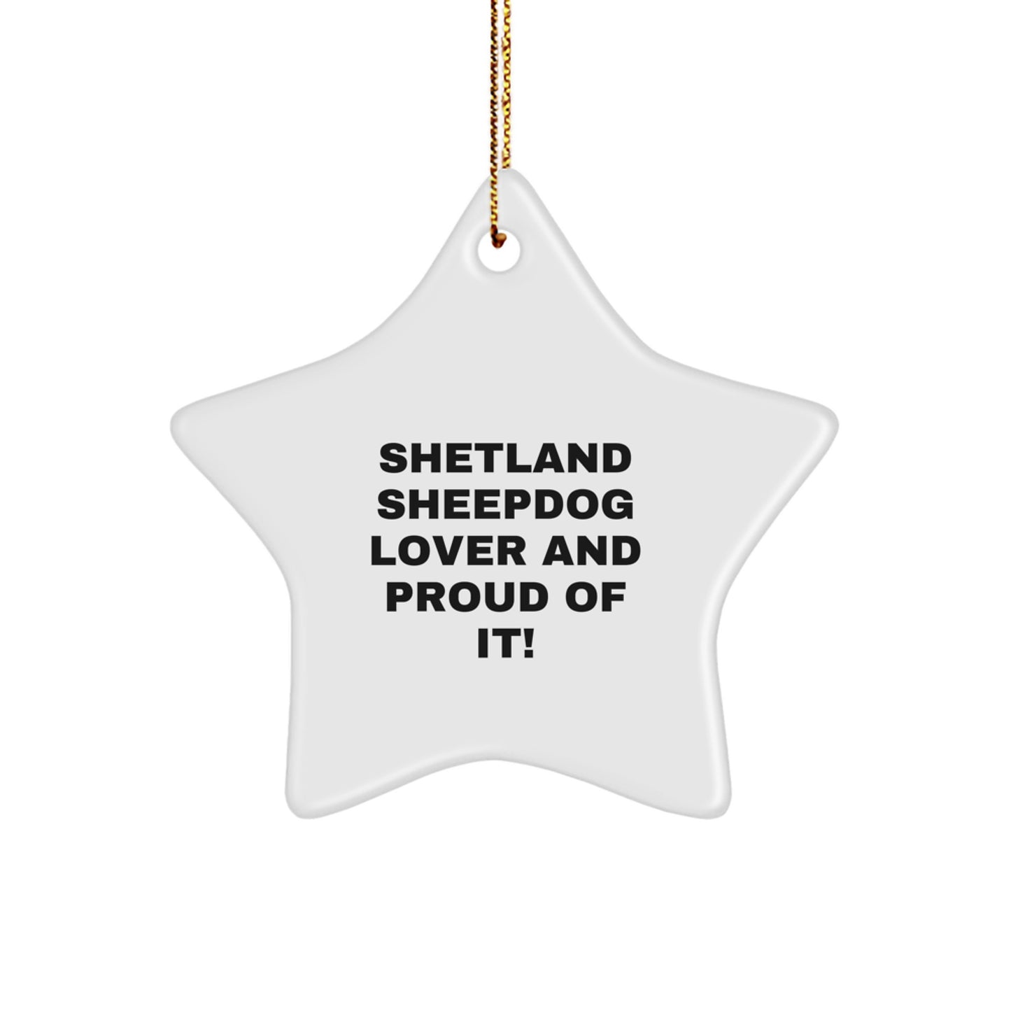 Shetland Sheepdog Star Ornament - Funny Gifts from Family for Shetland Sheepdog Lovers, Christmas Unique Star Decorations - Image 1