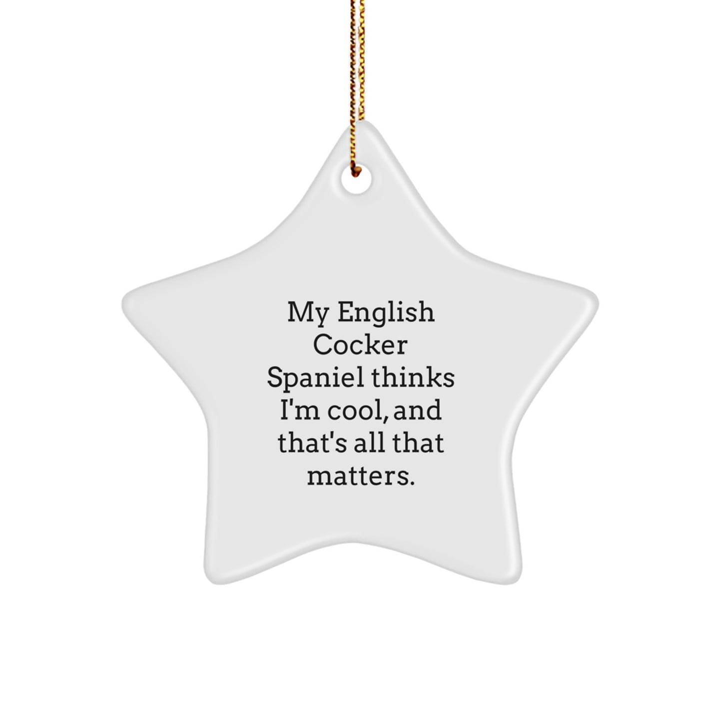 Funny English Cocker Spaniel Dog Star Ornament Gifts from Friends for Christmas - Image 1