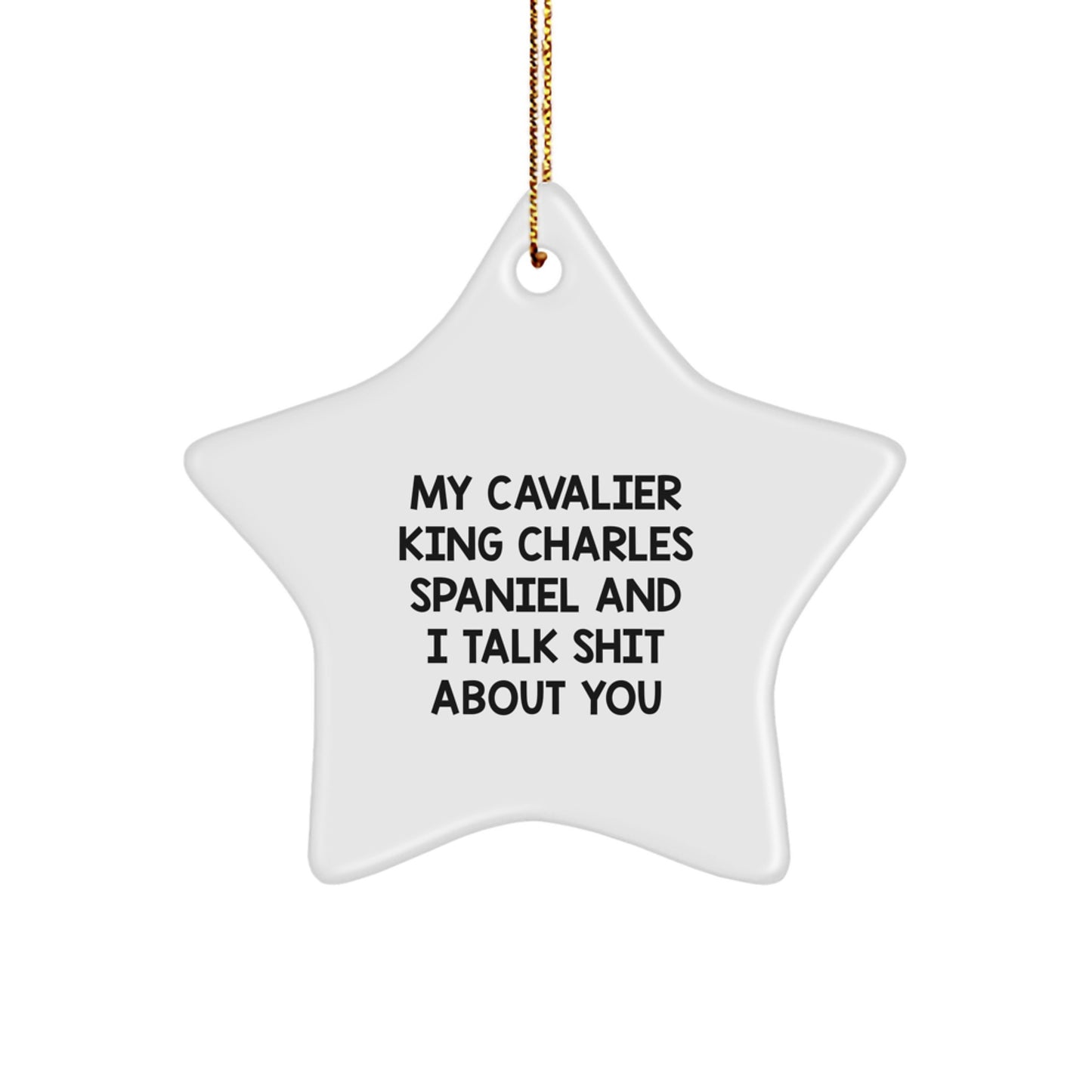 Cavalier King Charles Spaniel Dog Funny Star Ornament Gifts from Friends for Christmas Unique Decorations - Image 1
