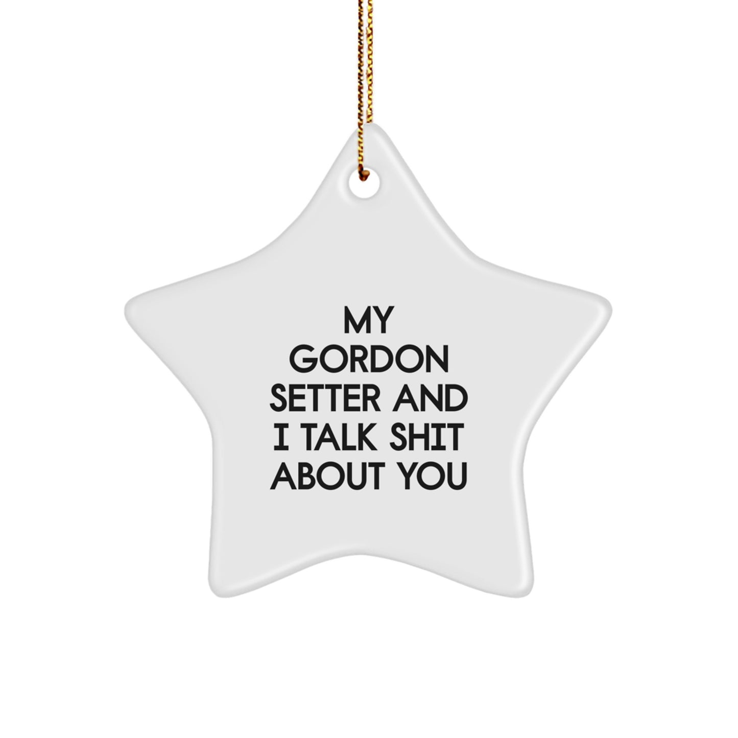 Funny Gordon Setter Dog Star Ornament Gifts from Men to Friends, Christmas Unique Gifts for Gordon Setter Dog Lovers - Image 1