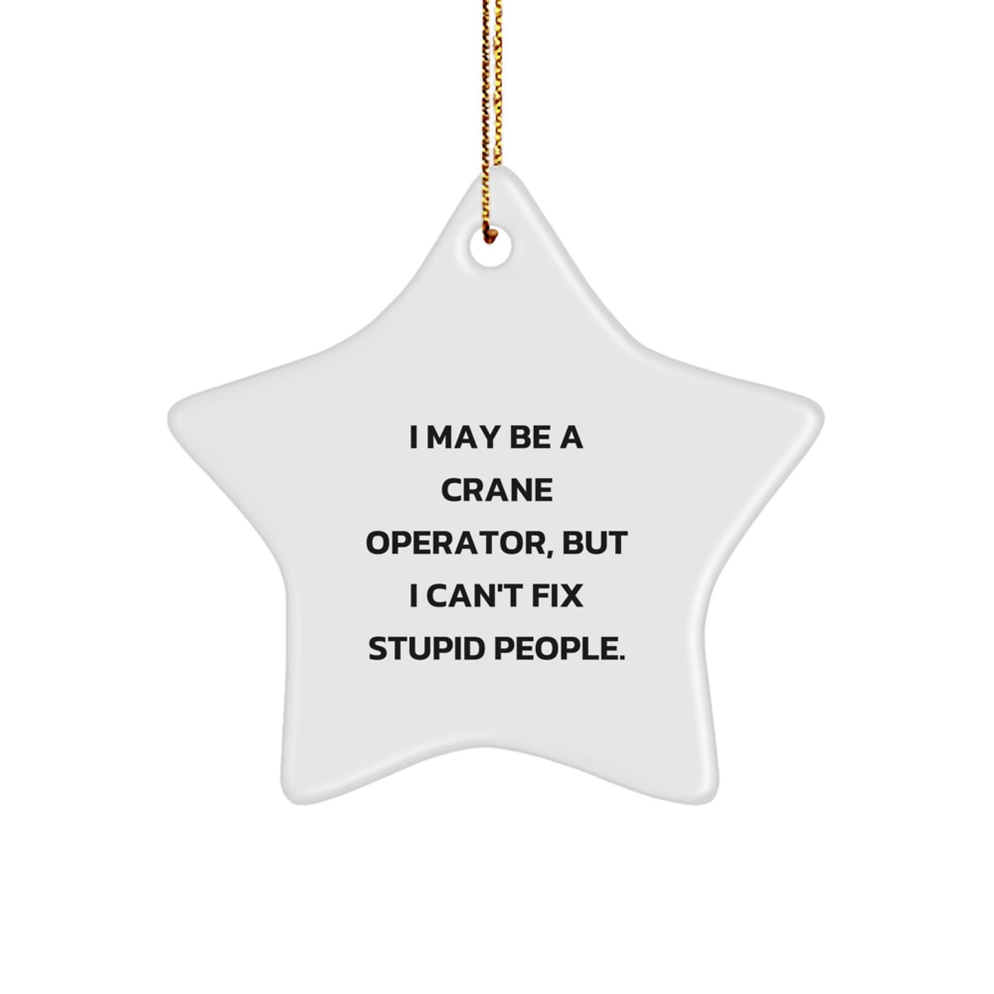 Witty Crane Operator Christmas Ornament for Friends Gift - Image 1