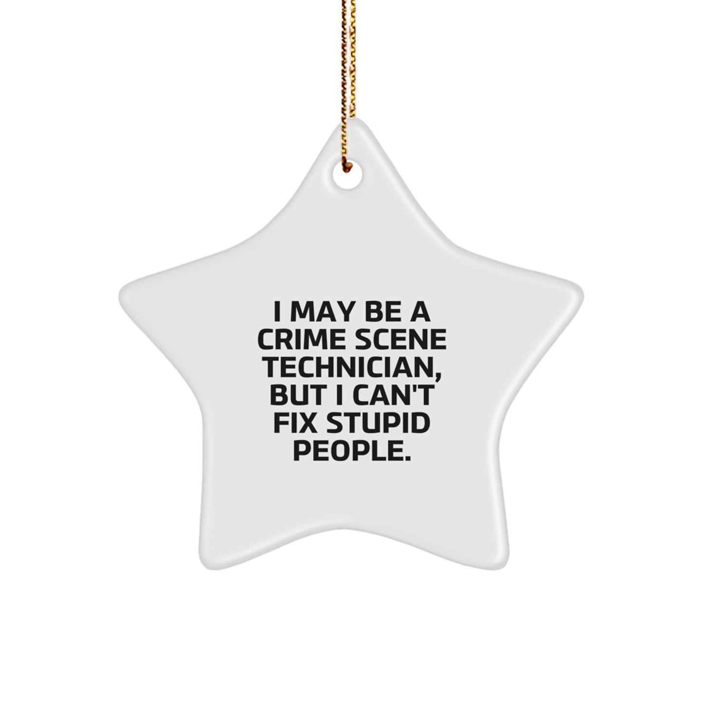 Christmas Gift Crime Scene Technician Star Ornament for Him Delight - Image 1