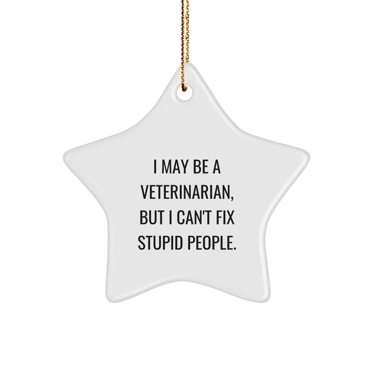 Funny Veterinarian Star Ornament for Christmas Unique Gifts from Friends to Family, Inspirational Veterinarian Veterinary Medicine Humor - Image 1