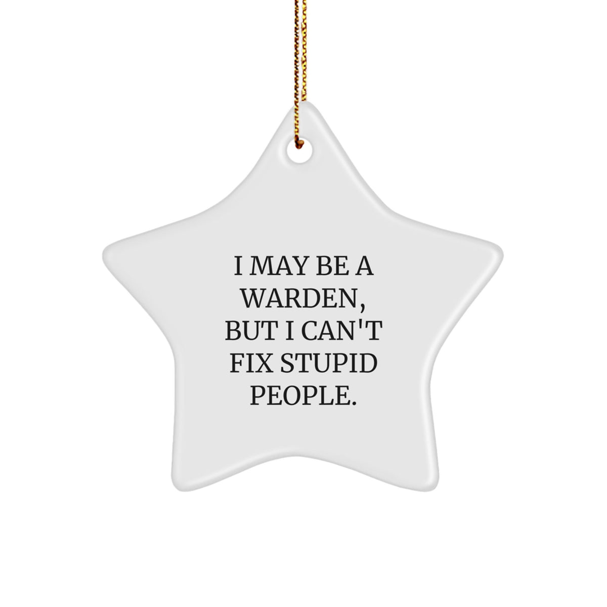 Warden Keepsake Holiday Ornament for Him Christmas Bright Gift - Image 1