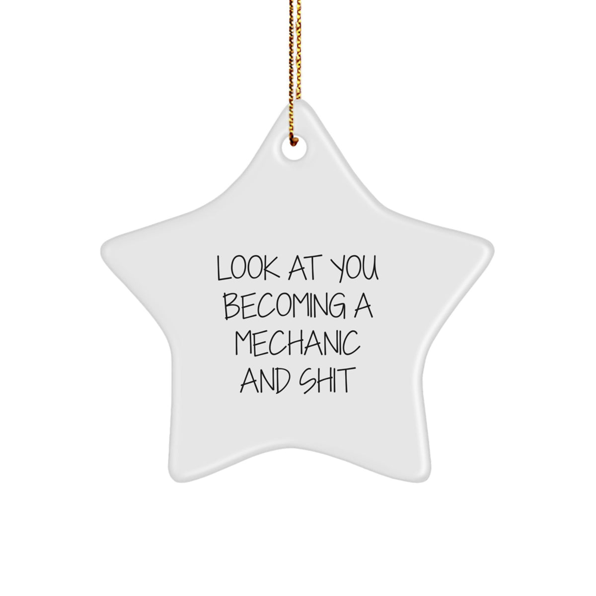 Mechanic Star Keepsake Holiday Christmas Ornament for Him Gift - Image 1