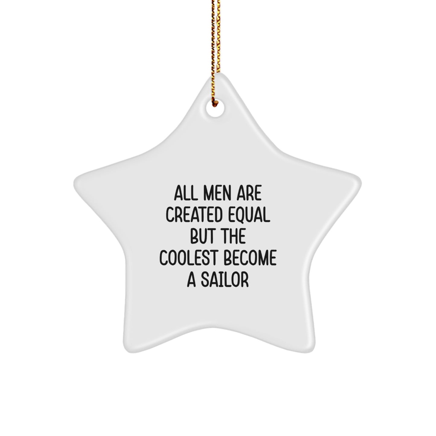 Bold Sailor Star Ornament for Friends Novelty Christmas Gift Surprise - Image 1