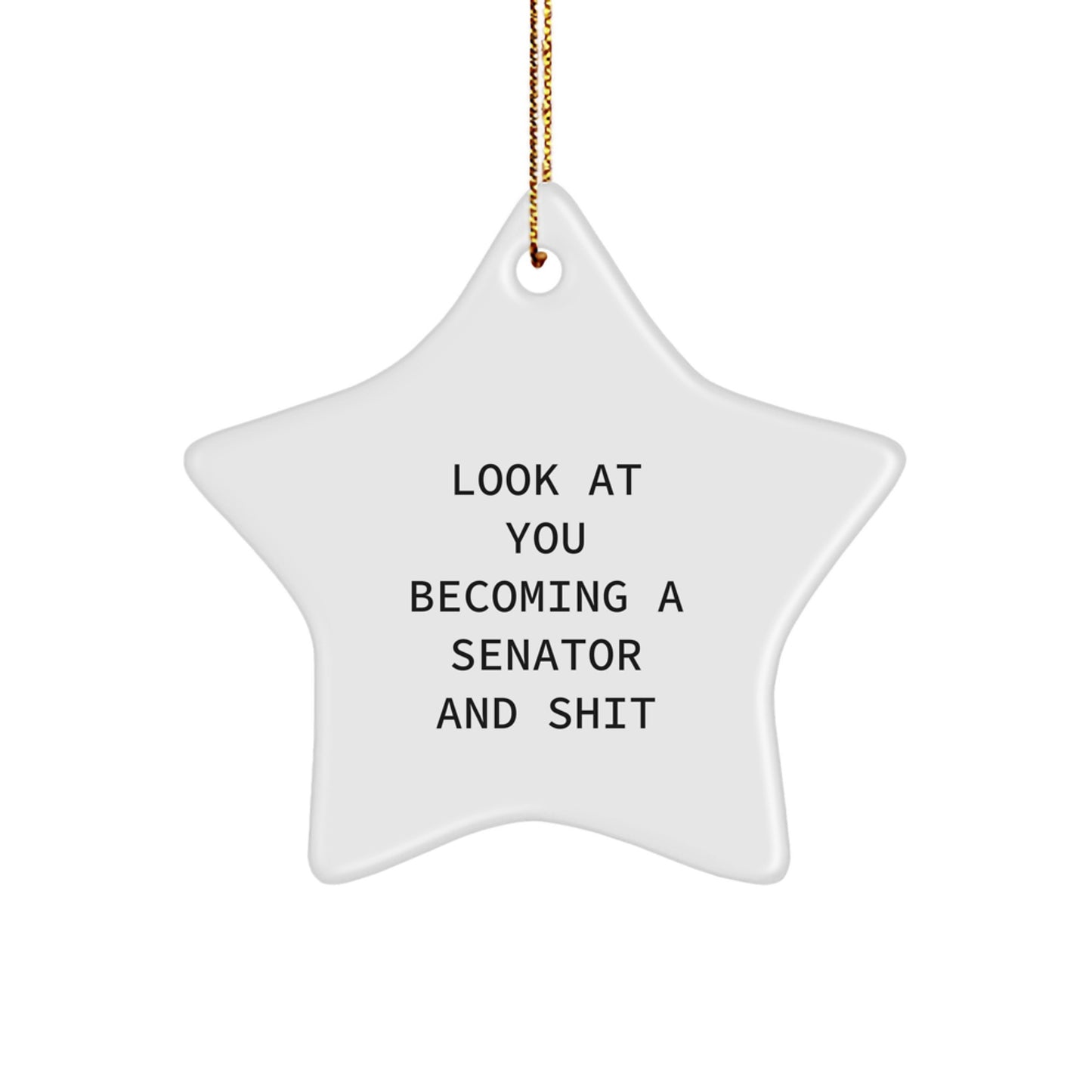 Senator Star Ornament, Funny Quote Gifts for Senator, Christmas Unique Gifts from Friends, Family, or Coworkers - Image 1