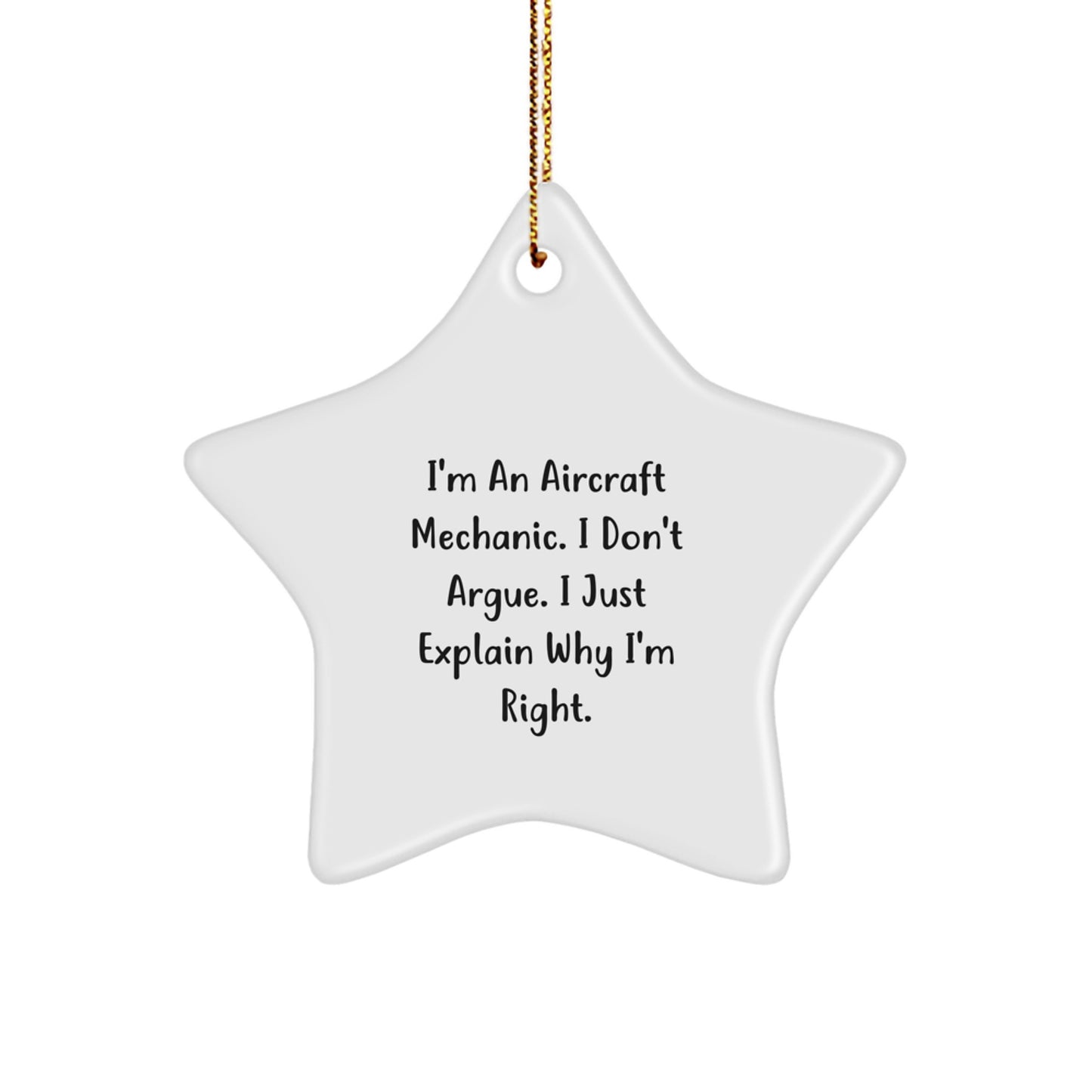 Aircraft Mechanic Christmas Ornament Idea for Coworkers Gift - Image 1