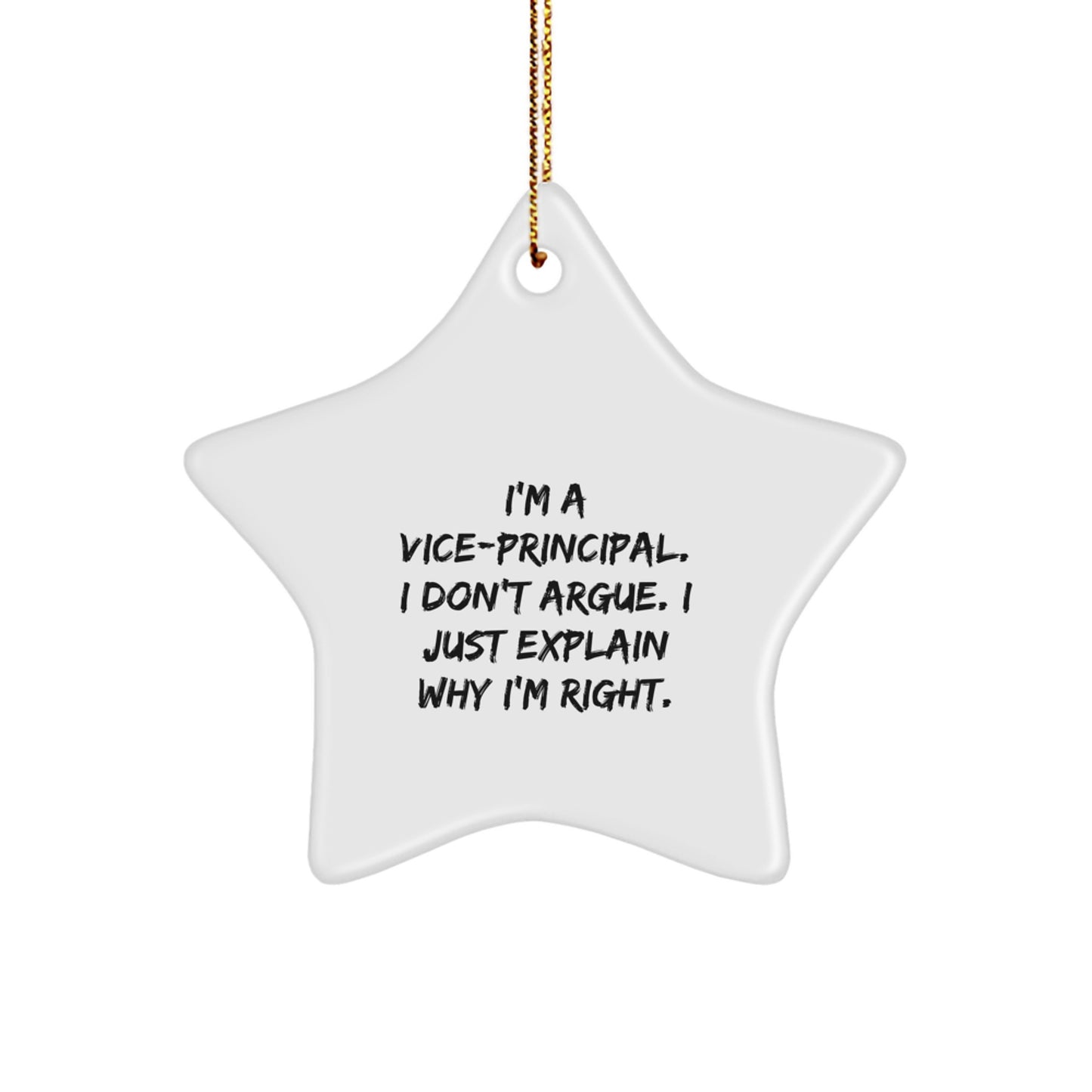 Funny Vice-principal Star Ornament Gifts from Men for Vice-principal Christmas Unique Gifts - Image 1