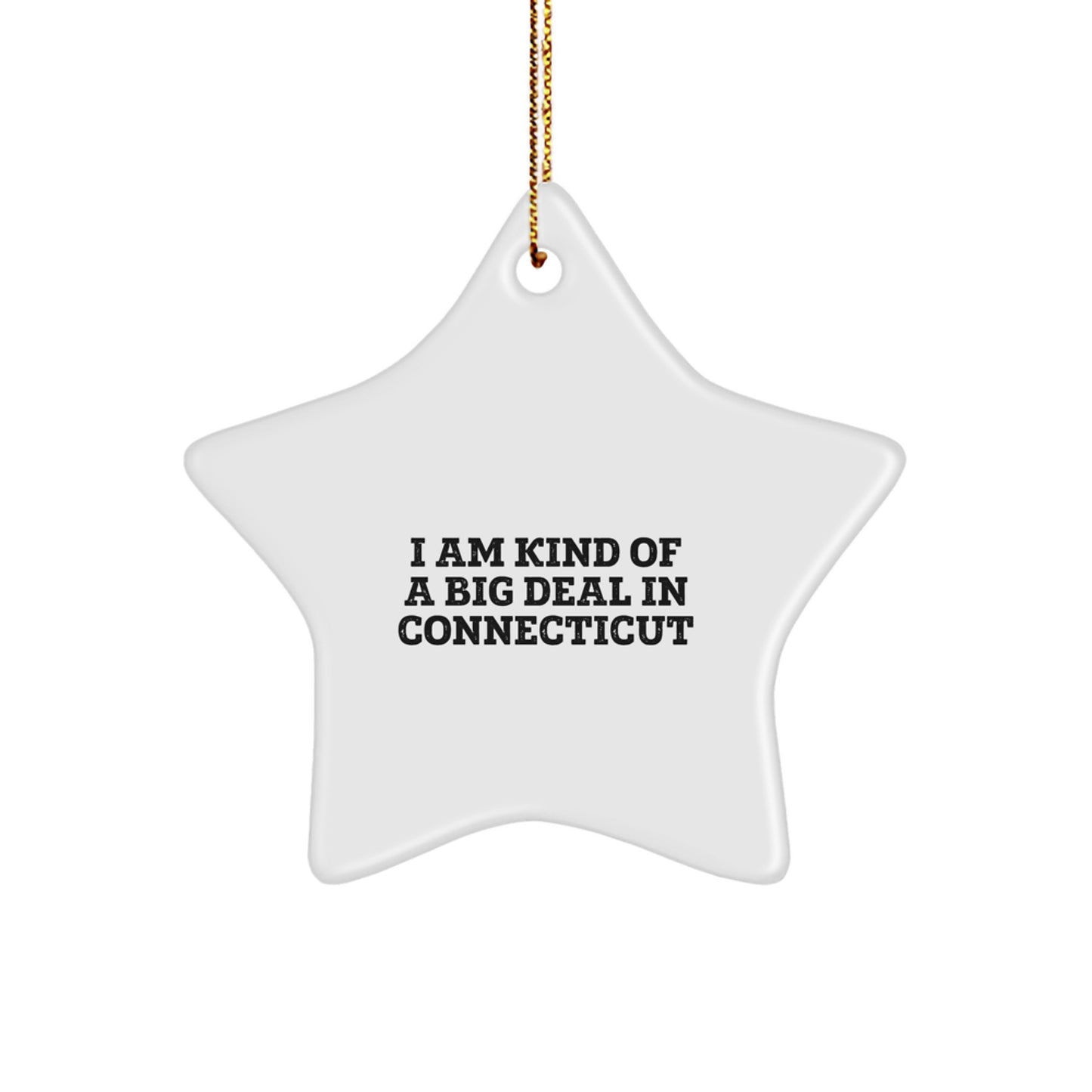 Kind of a Prime Selection Connecticut Star Ornament, Funny Quote Gift for Friends, Family, or Coworkers, Christmas Unique Gifts from Connecticut to Connecticut - Image 1