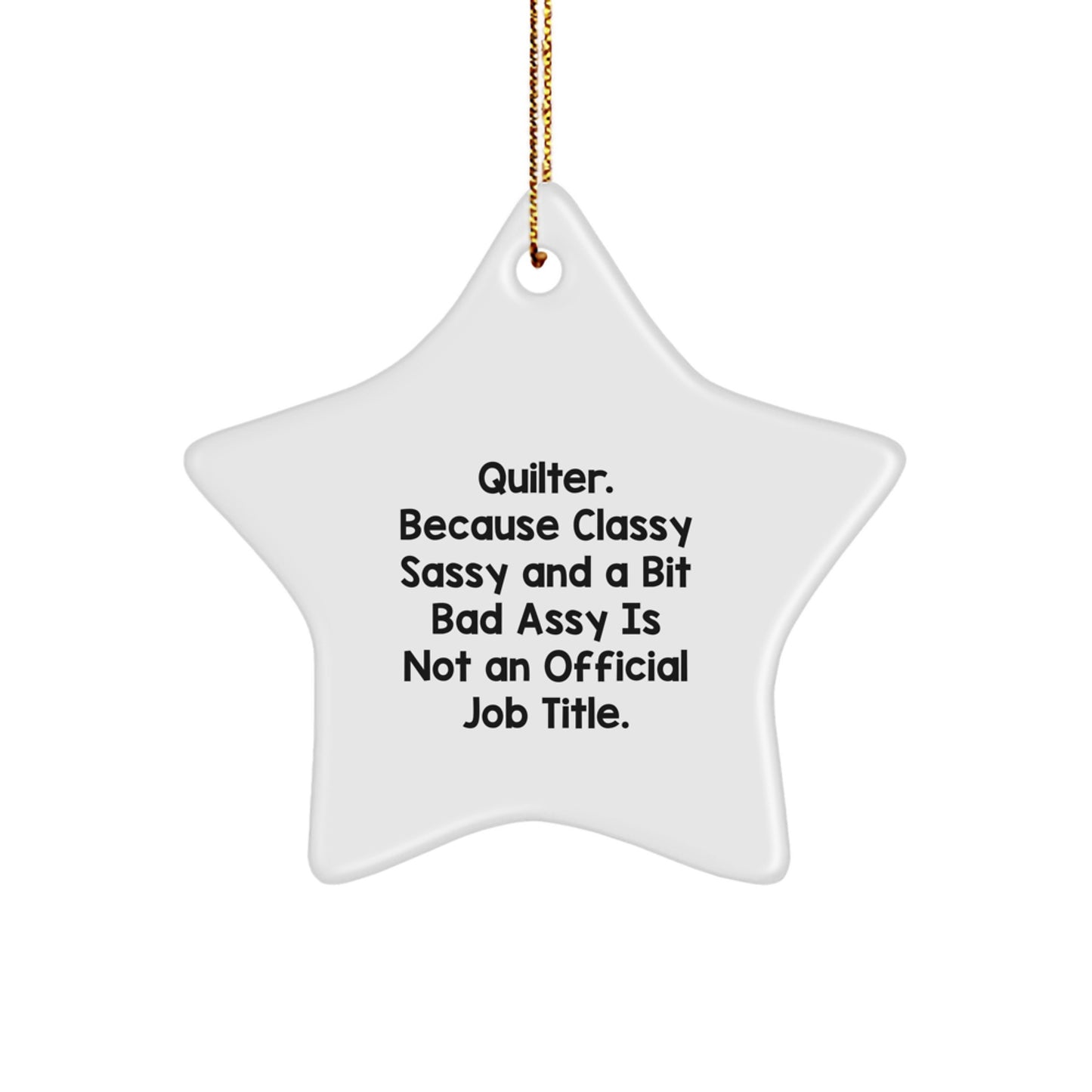 Bold Quilter Christmas Ornament for Neighbors Gift - Image 1