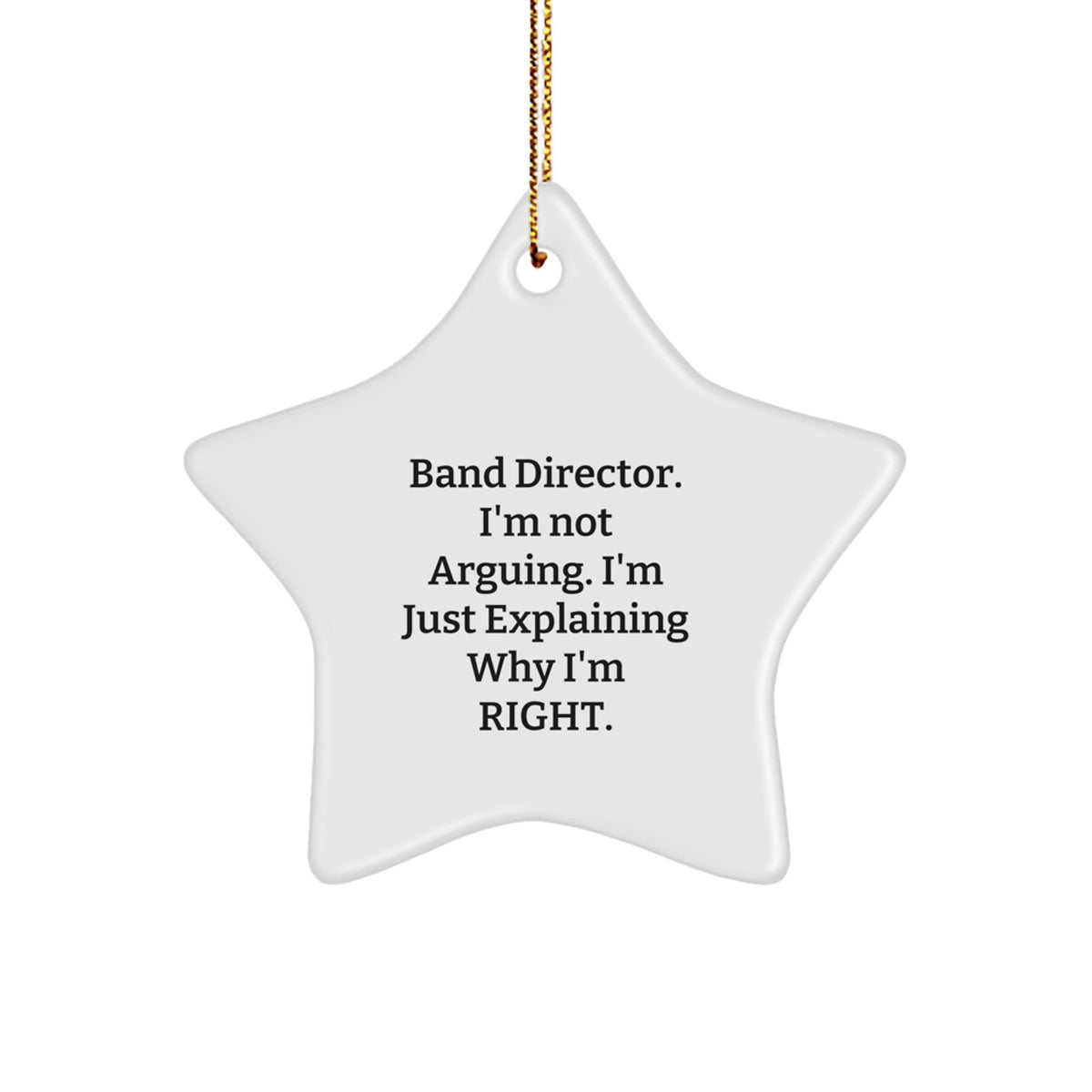 Bold Band Director Star Ornament Christmas Gift for Friends Novelty - Image 1
