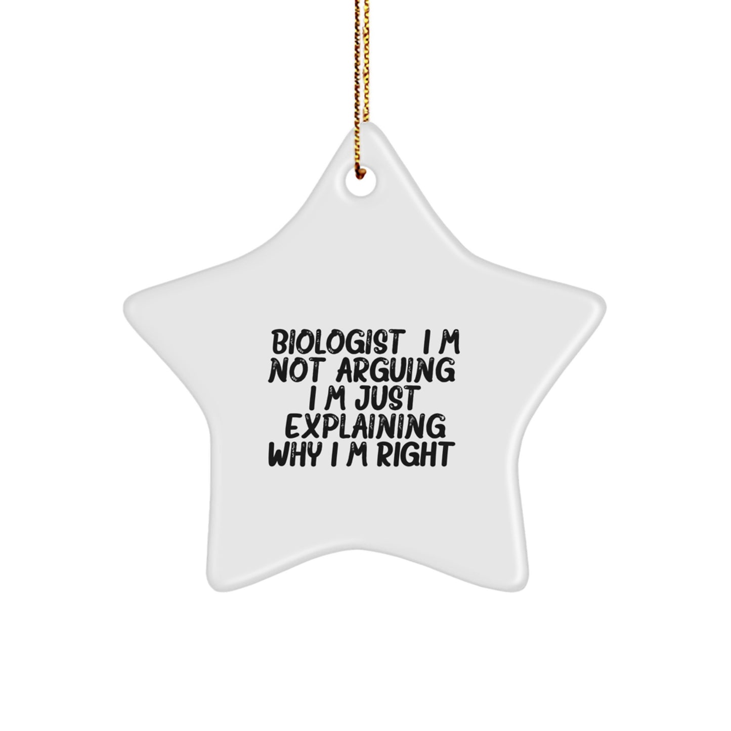 Christmas Gift Surprise Biologist Star Ornament for Friends Idea - Image 1