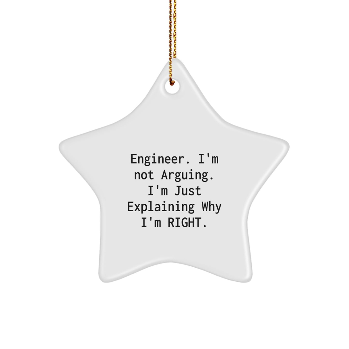 Funny Engineer Star Ornament Gifts from Friends and Family for Engineer Christmas Unique Presents - Image 1