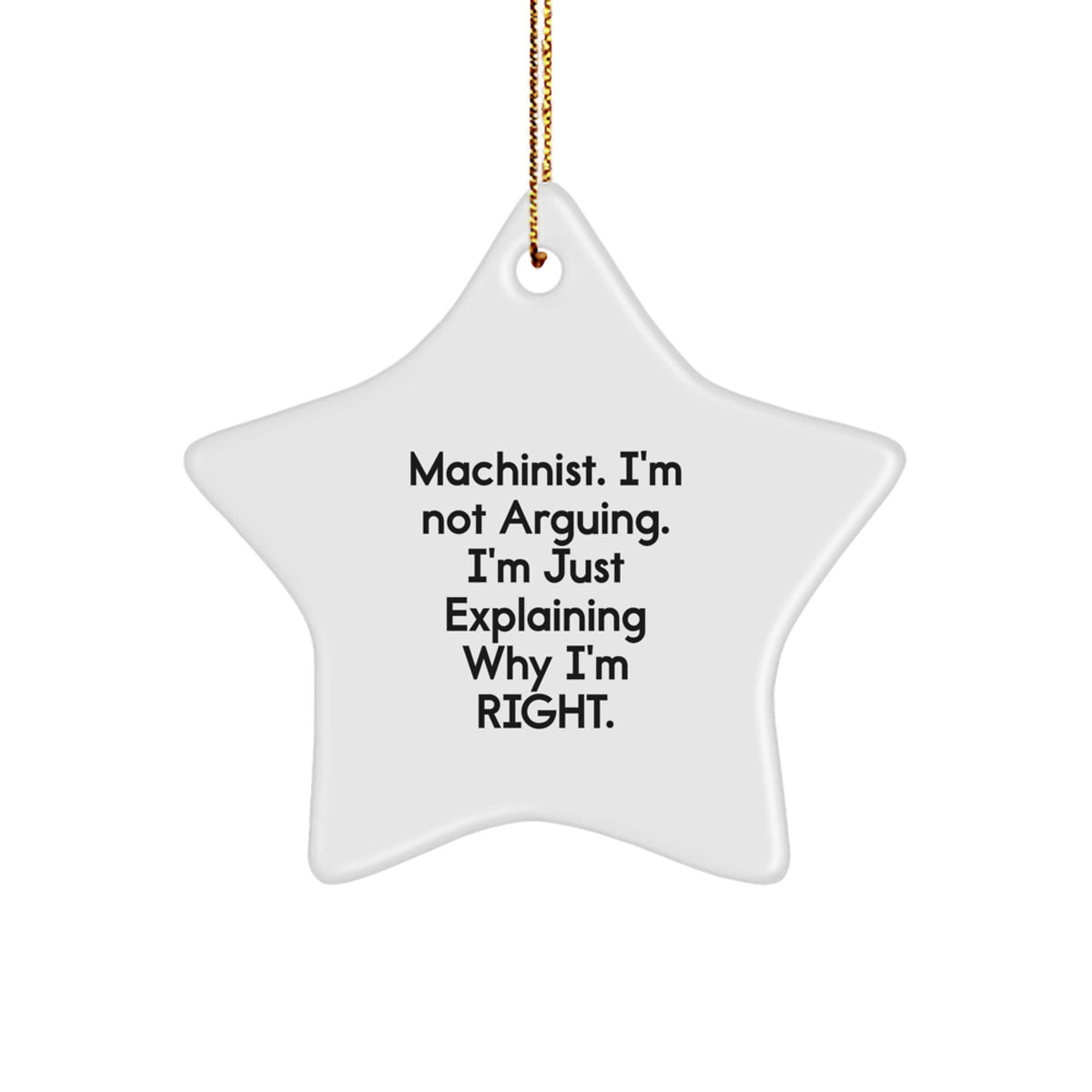 Family Treasure Machinist Star Ornament for Christmas Unique Gift - Image 1