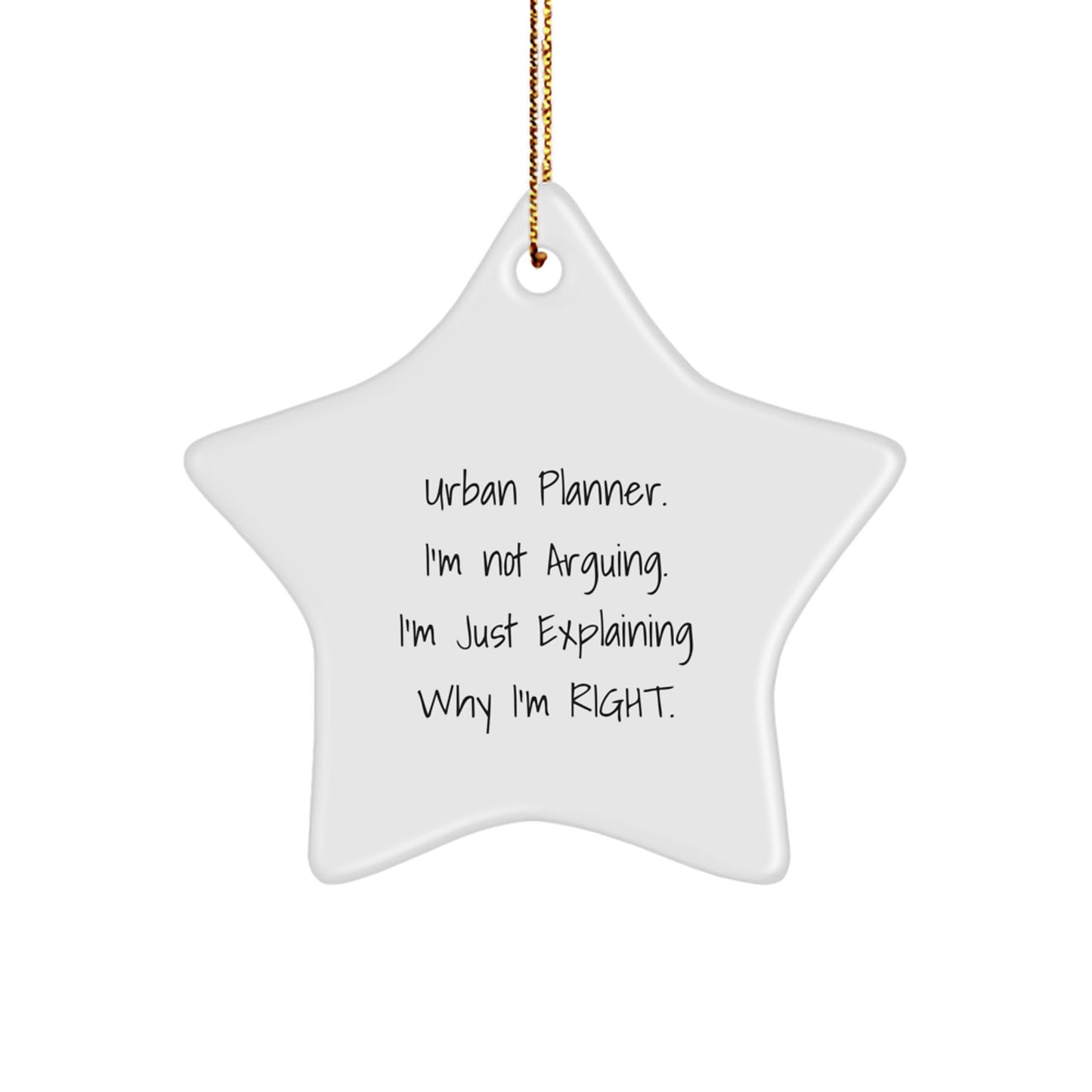 Funny Urban Planner Gifts from Men to Friends, Star Ornament Christmas Unique Ideas for Urban Planner Women - Image 1