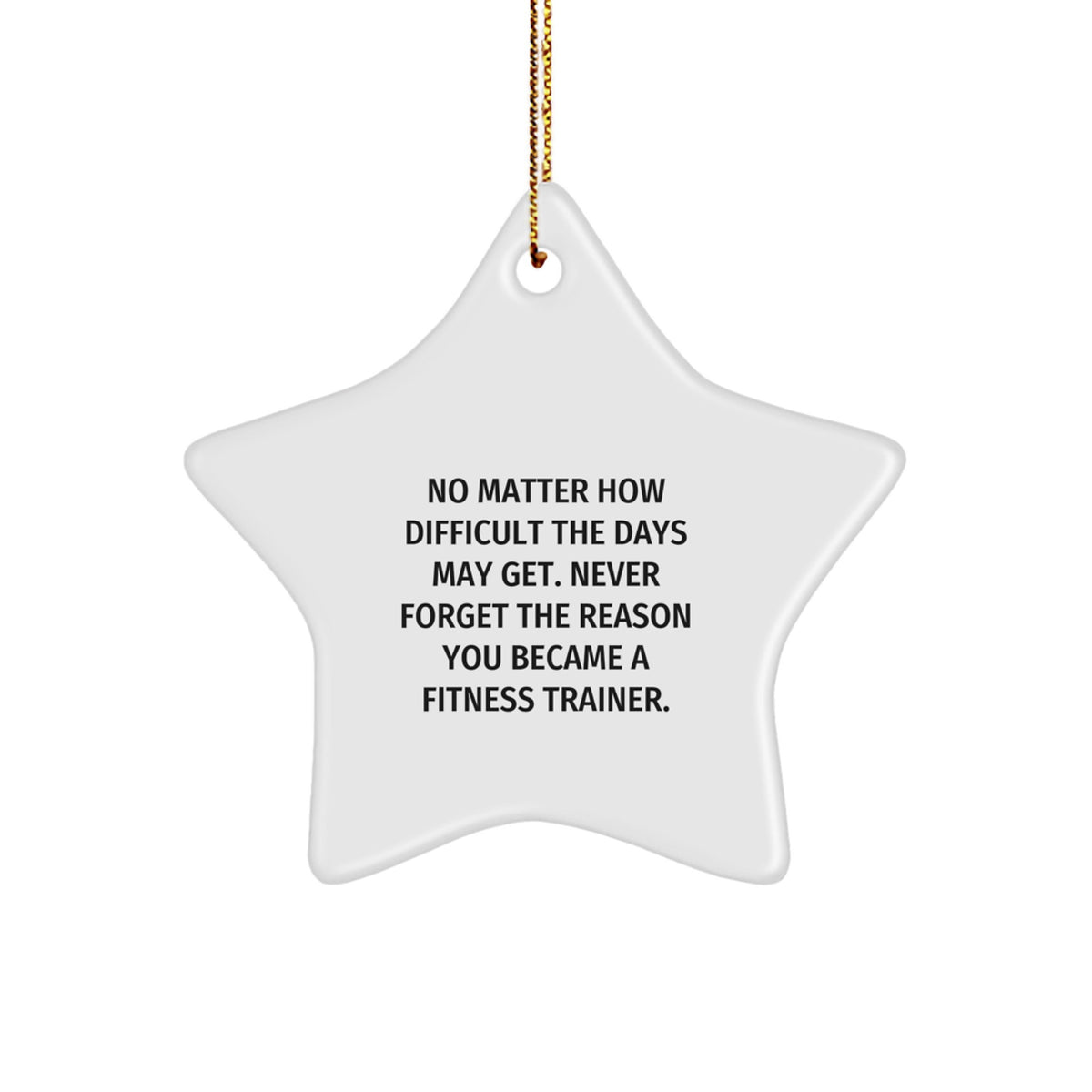 Fitness Trainer Christmas Ornament for Him Never Forget the Reason Gift - Image 1