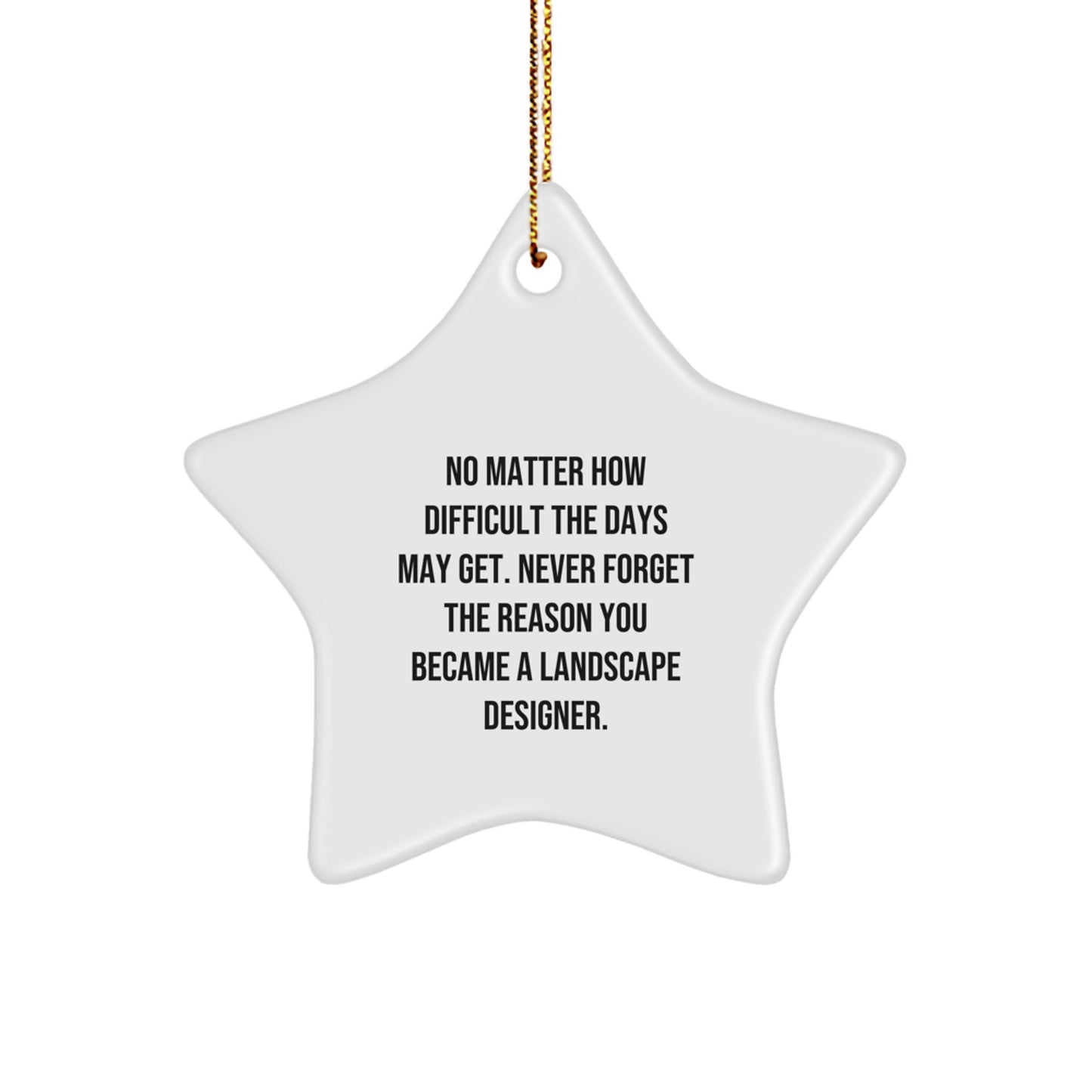 Landscape Designer Star Ornament Gifts from Friends, Inspirational Christmas Unique Gifts for Men, Women, Coworkers, Family - Image 1