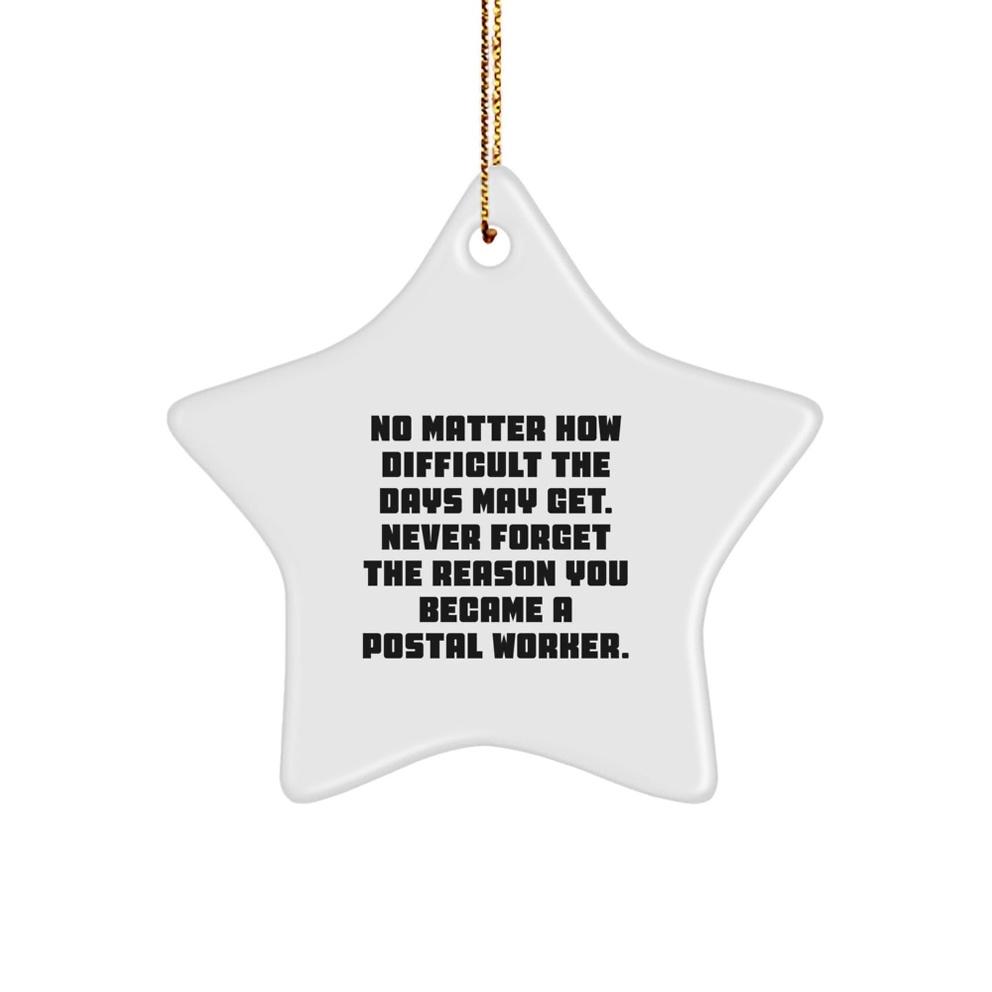 Funny Inspirational Postal Worker Gifts from Men to Women Coworkers - Star Ornament for Christmas Unique Gifts - Image 1