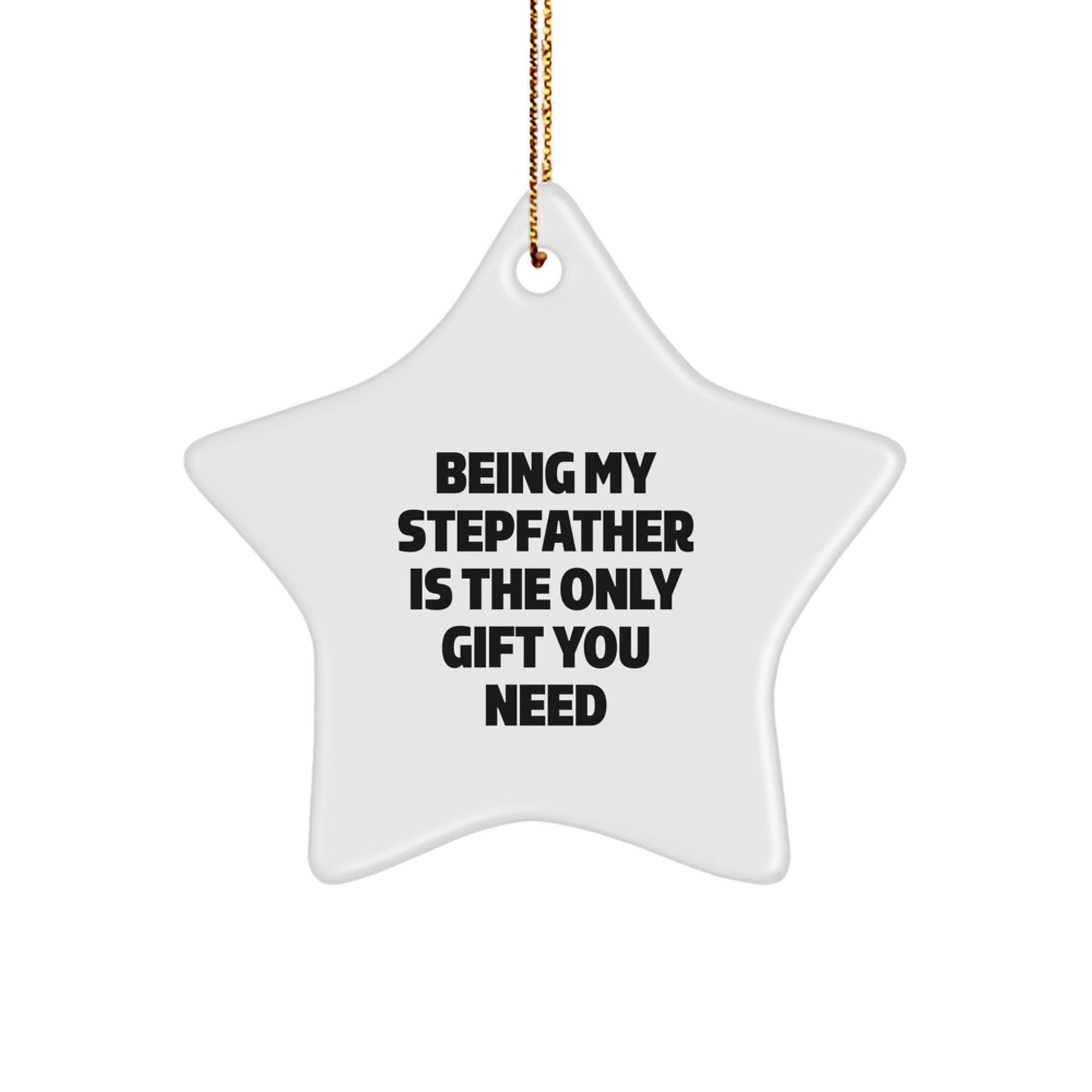 Funny Stepfather Star Ornament Gift from Family Members for Christmas Unique Presents - Image 1