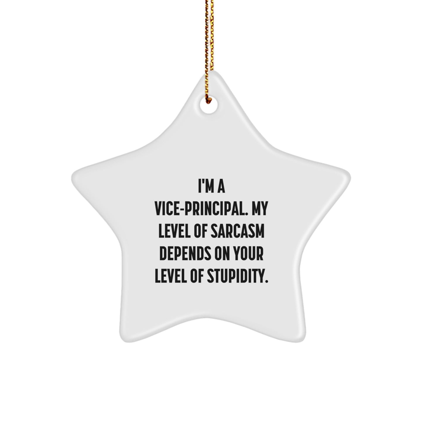 Funny Vice-principal Office Decor, Sarcastic Star Ornament for Vice-principal Friends, Gifts from Men to Vice-principal Coworkers for Christmas Unique Gifts - Image 1