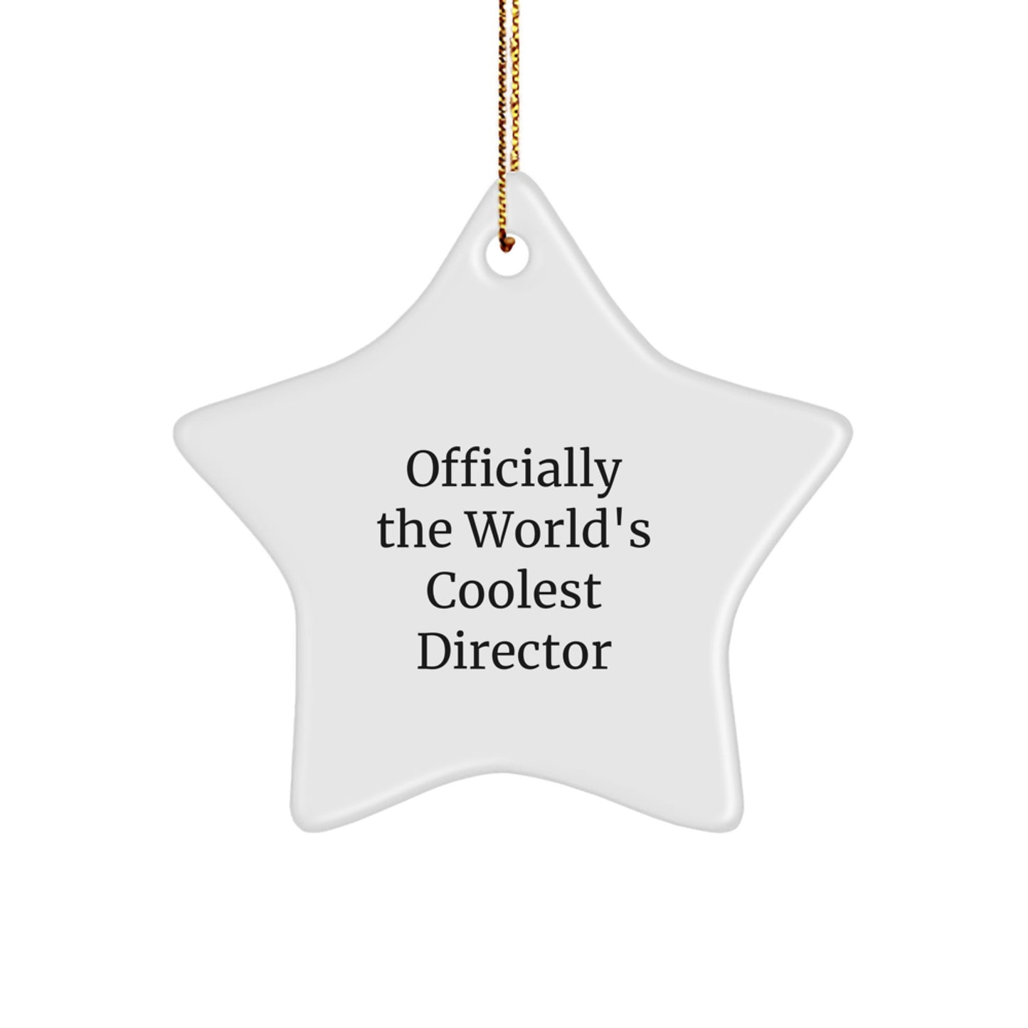 Funny Christmas Unique Gifts for Director - Officially The World's Coolest Director Star Ornament, Unique Director Gift Ideas from Friends, Family - Image 1