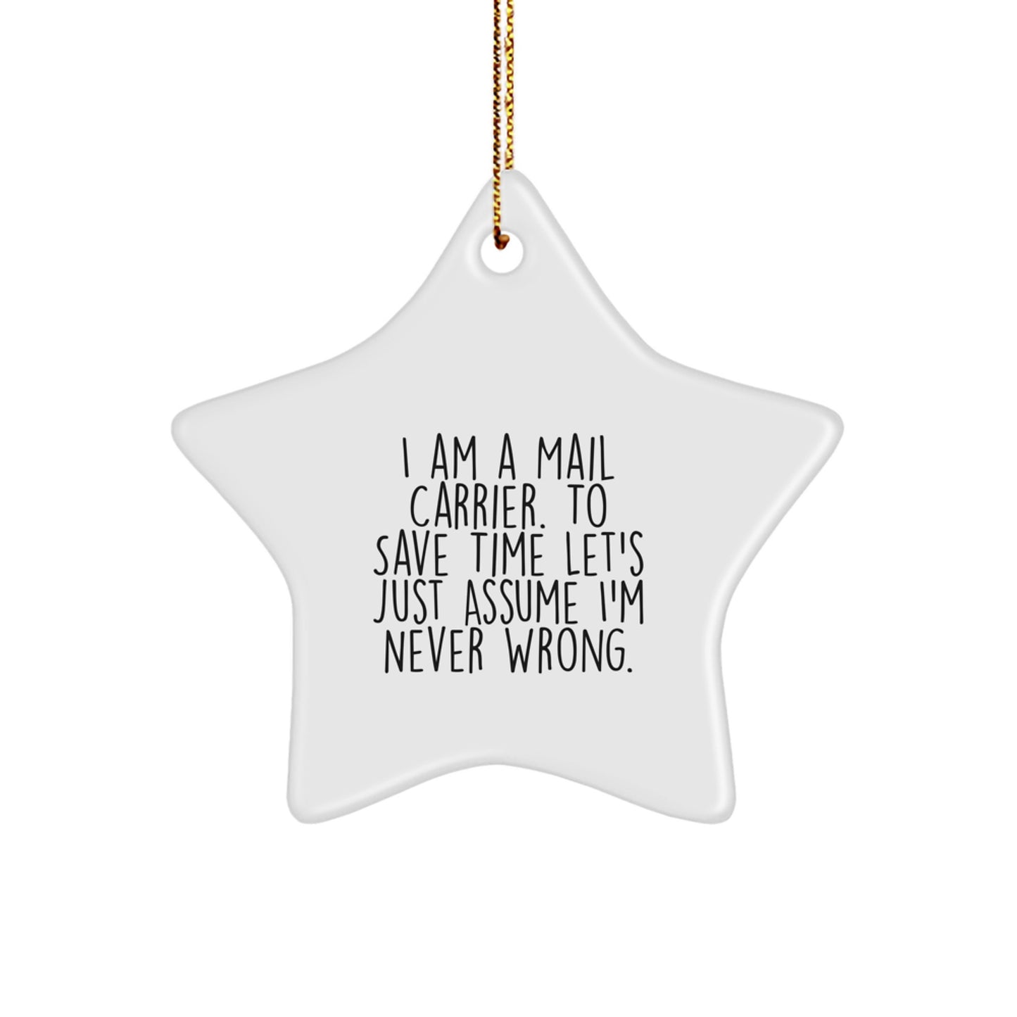 Funny Mail Carrier Star Ornament Gifts from Friends and Family for Men and Women on Christmas - Image 1