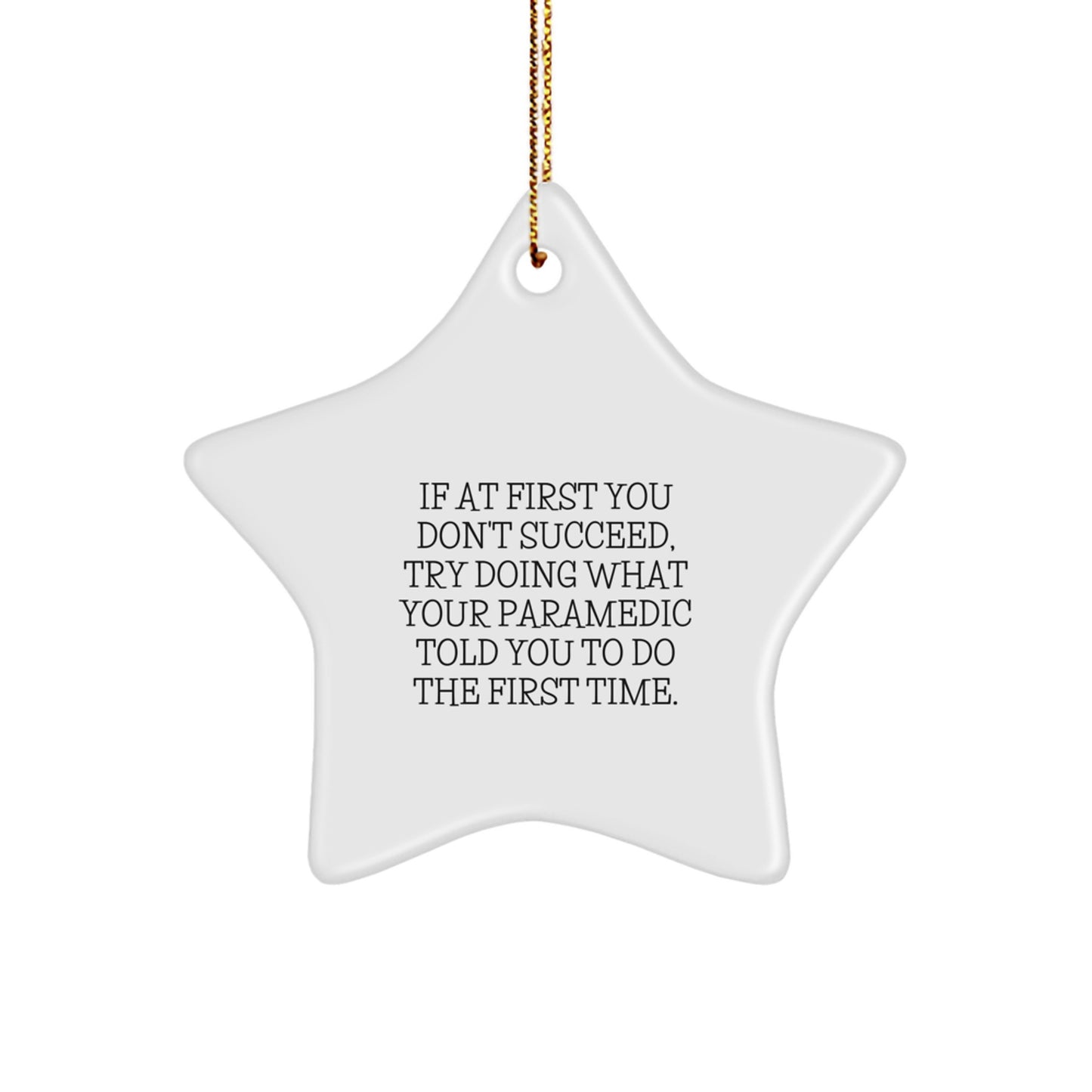 Funny Rescue Worker Gifts from Friends for Rescue Worker - Rescue Worker Star Ornament Christmas Unique Gifts - Image 1