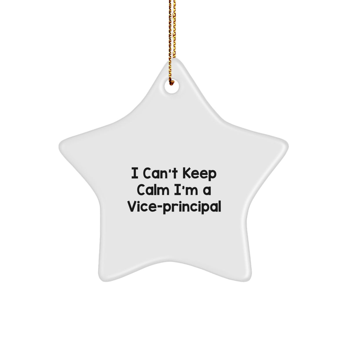 Funny Vice-principal Gifts from Friends - I'm A Vice-principal Star Ornament with Gold Cord, Christmas Unique Decorations - Vice-principal Vice-principal Office Decor - Image 1
