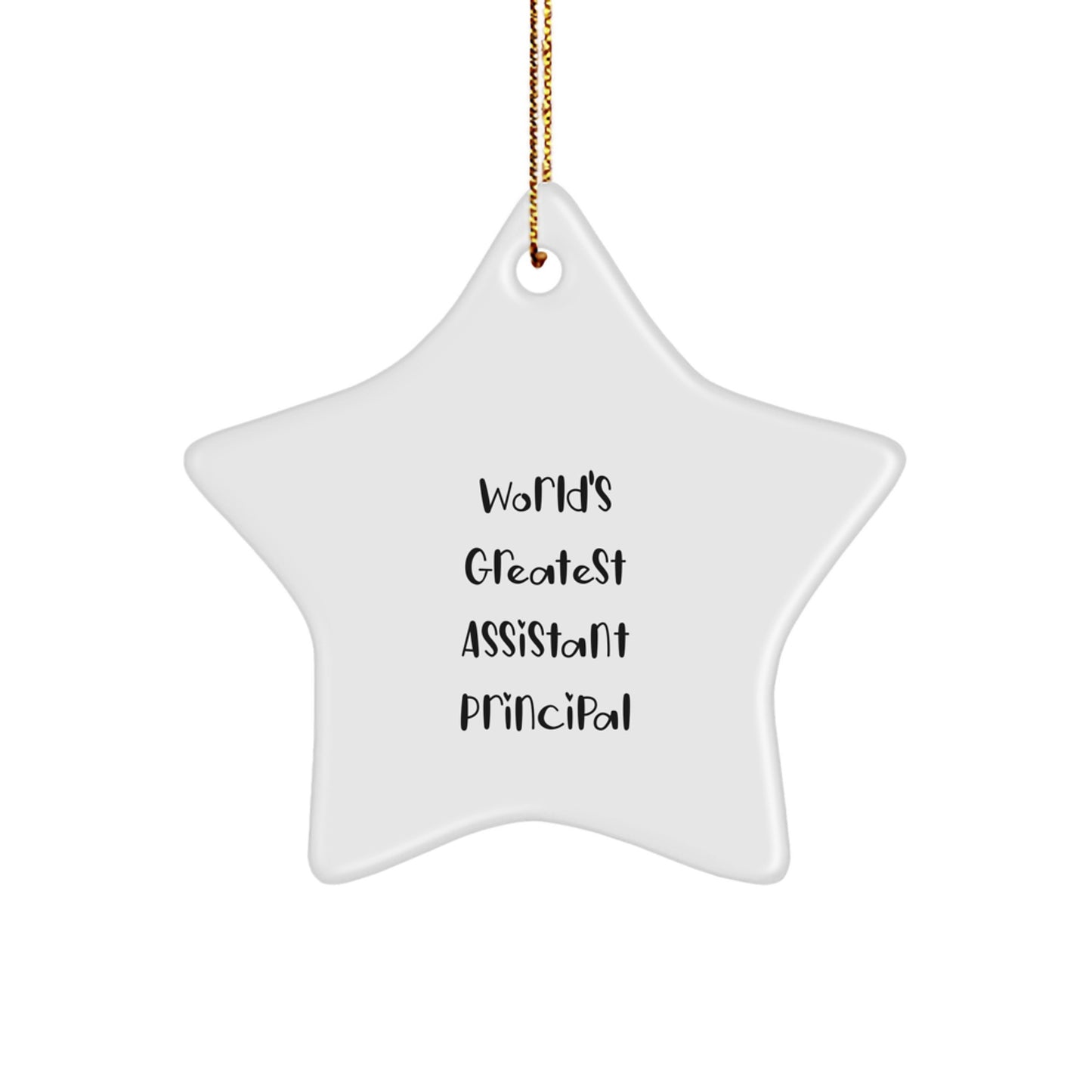 Funny Gift for Assistant Principal - World's Greatest Star Ornament, Assistant Principal Gifts from Men, Women, Friends, Coworkers, Family for Christmas Unique Gifts - Image 1