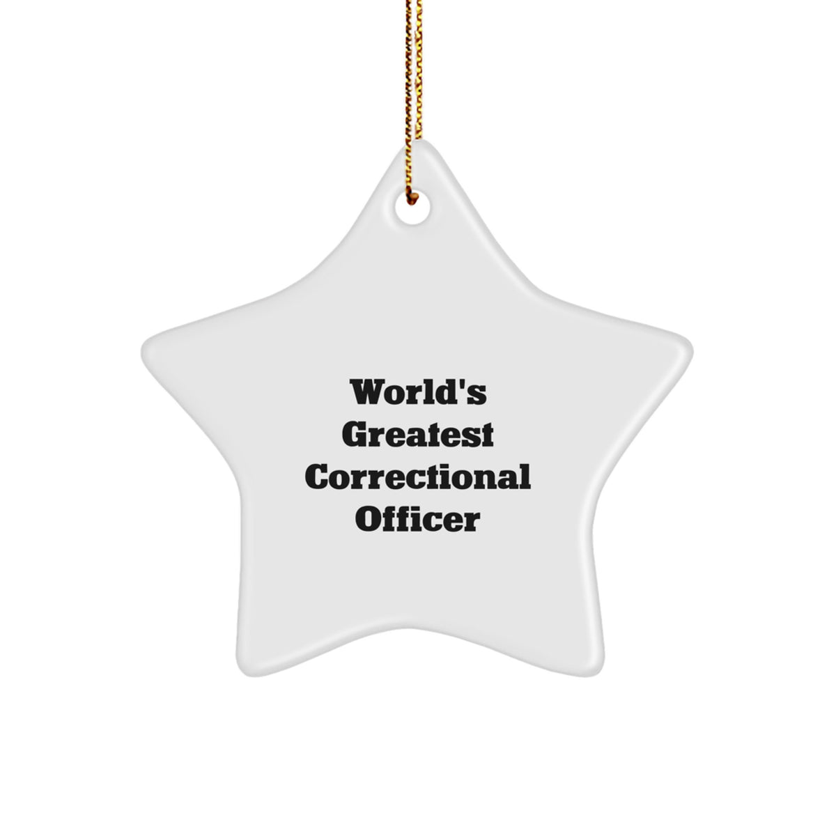 Christmas Ornament Gift World's Greatest Correctional Officer Idea - Image 1