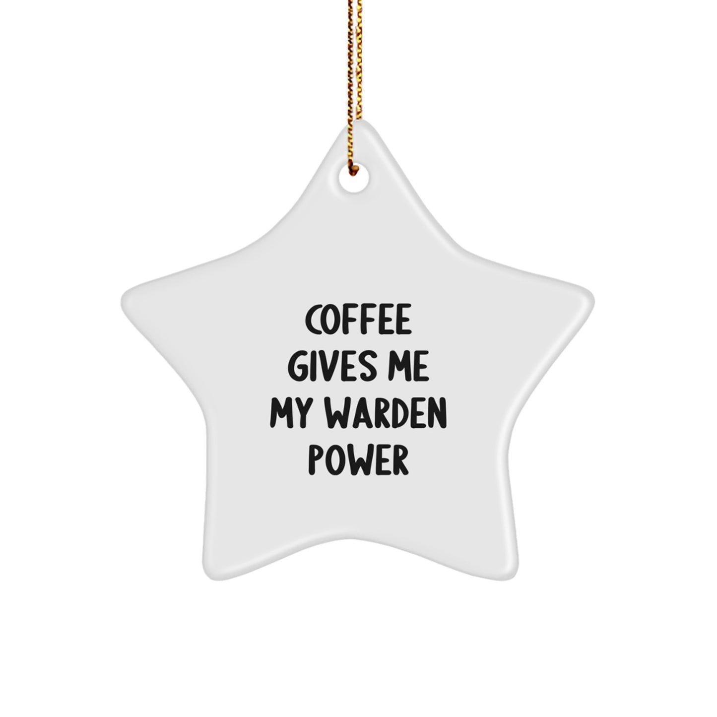 Funny Warden Gifts from Friends, Christmas Unique Warden Star Ornaments, Gifts for Warden Enthusiasts - Image 1