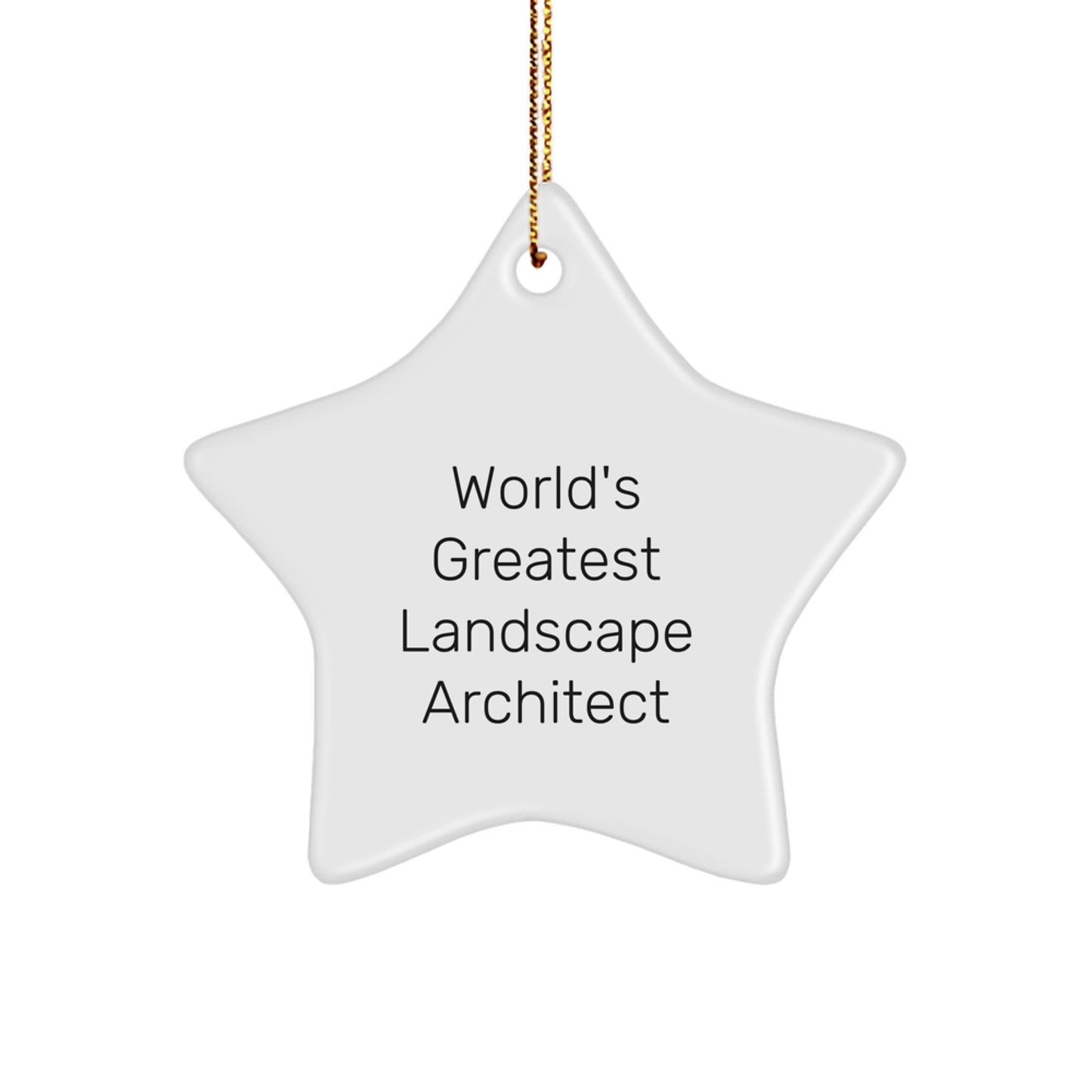Funny World's Greatest Landscape Architect Star Ornament Gifts from Friends for Landscape Architects at Christmas - Image 1