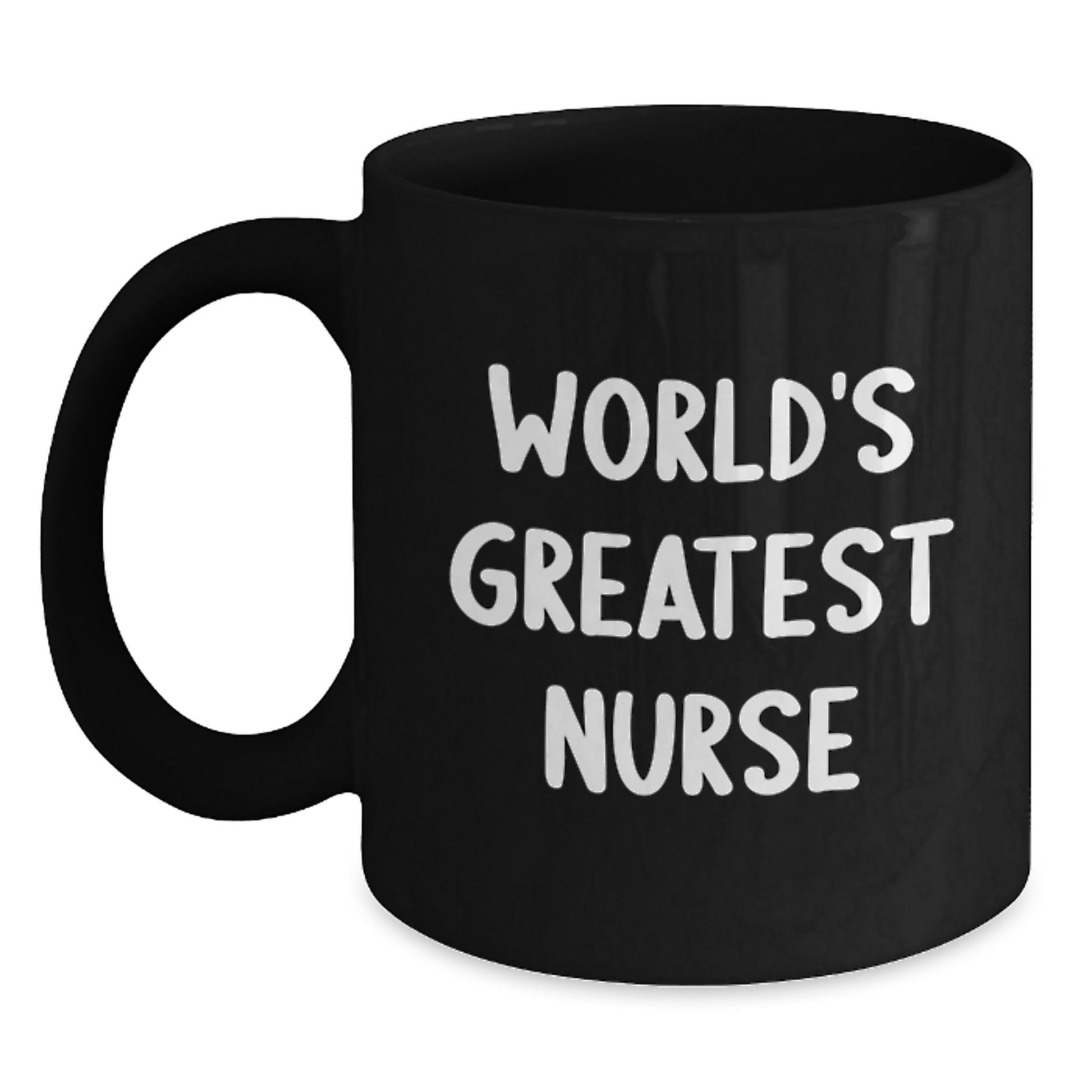 Funny Nurse Gifts for Men Women from Friends Family - World's Greatest Nurse Black Coffee Mug for Graduation Day - Main