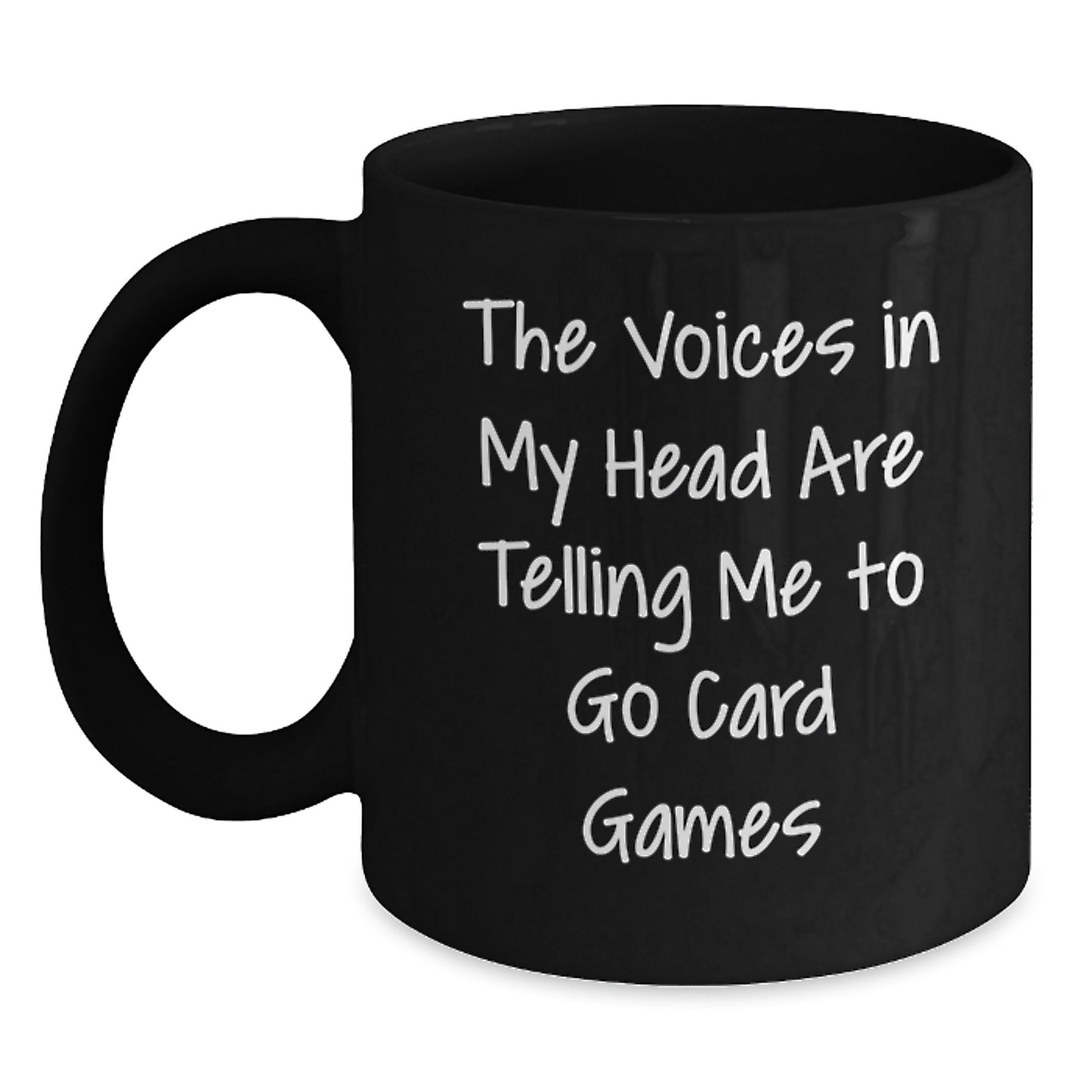 Unique Funny Card Games Lover Gifts from Friends for Men Card Games Enthusiasts Black Coffee Mug, 11oz or 15oz Microwave and Dishwasher Safe - Main