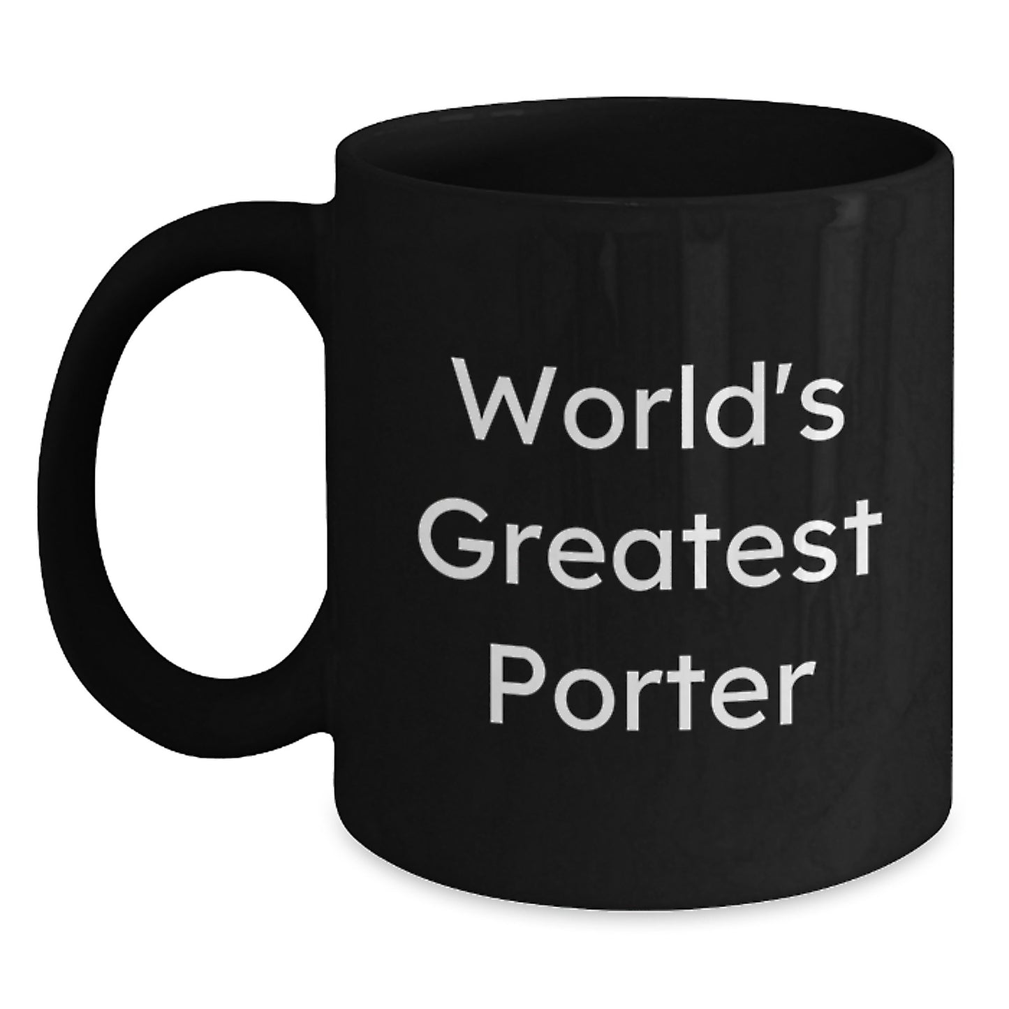 Porter Keepsake Black Coffee Mug for Him Birthday Gift - Main