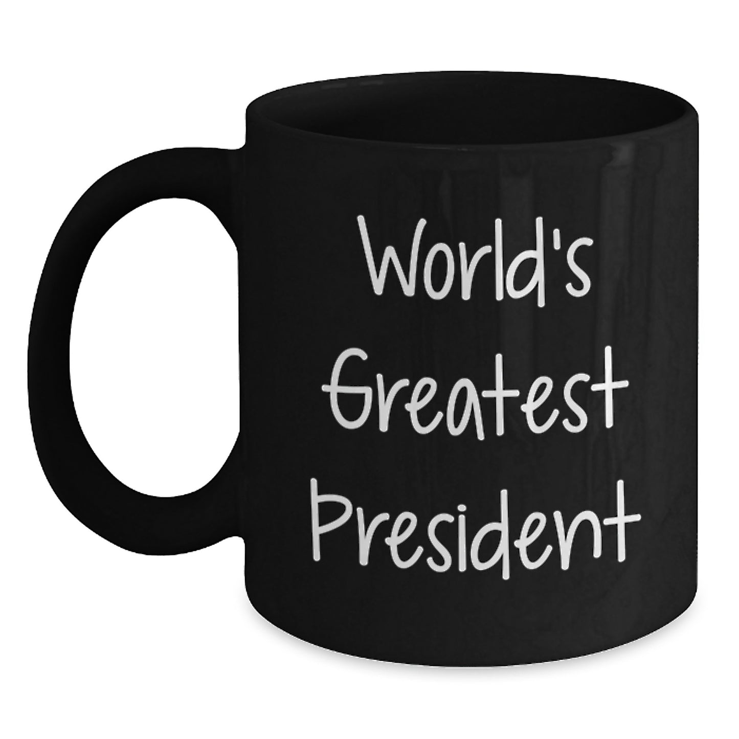 Funny World's Greatest President Gifts from Friends to President, President Black Coffee Mug for President Graduation Unique Gifts - Main