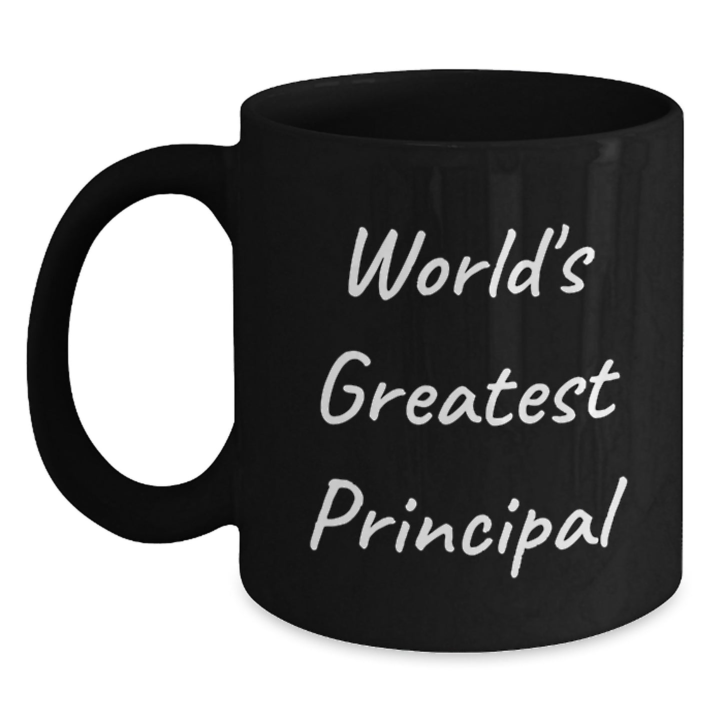 Funny Principal Quotes Gifts from Men to World's Greatest Principal Black Coffee Mug for Graduation Unique Gifts - Main