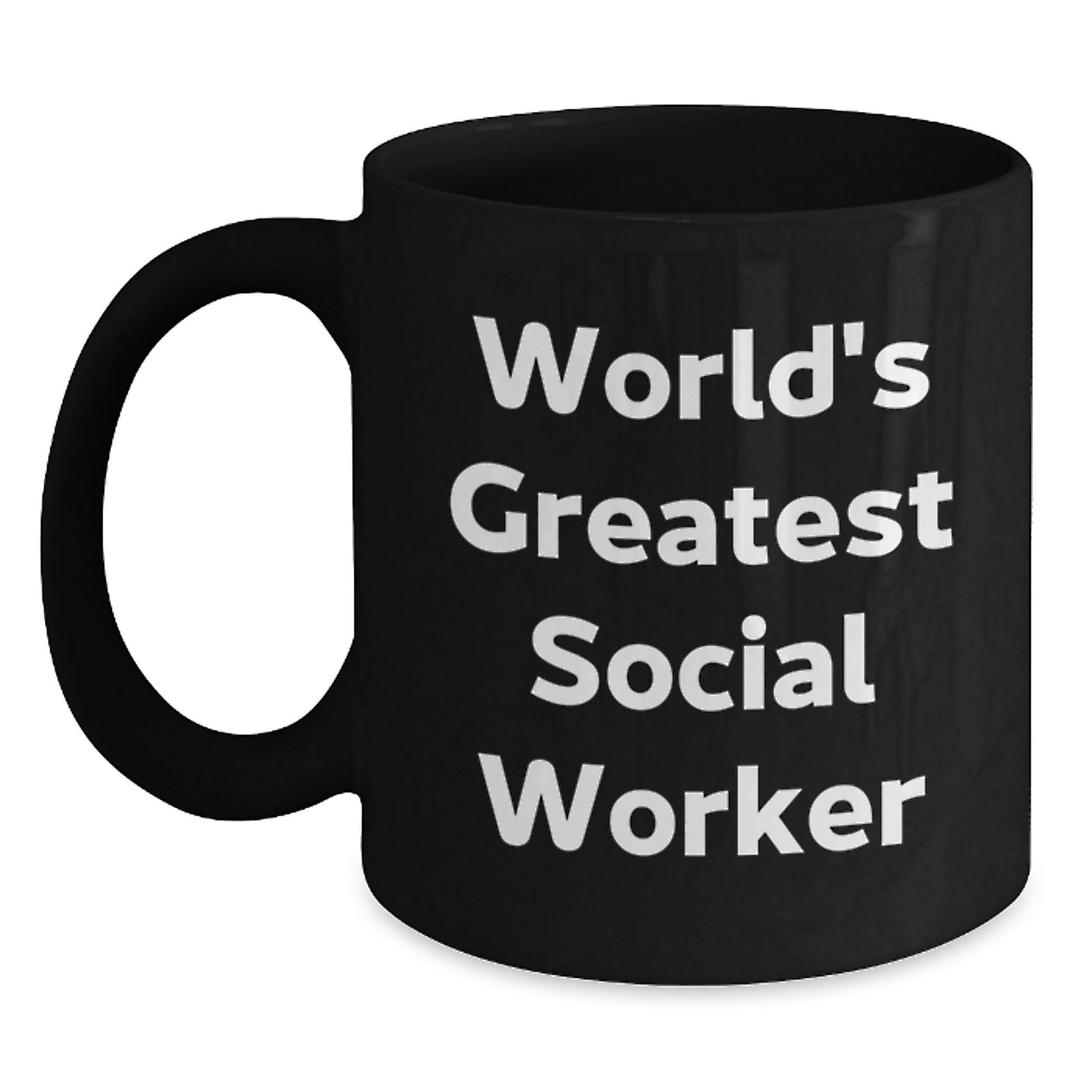 Social Worker Keepsake Black Coffee Mug for Him Birthday Gift - Main