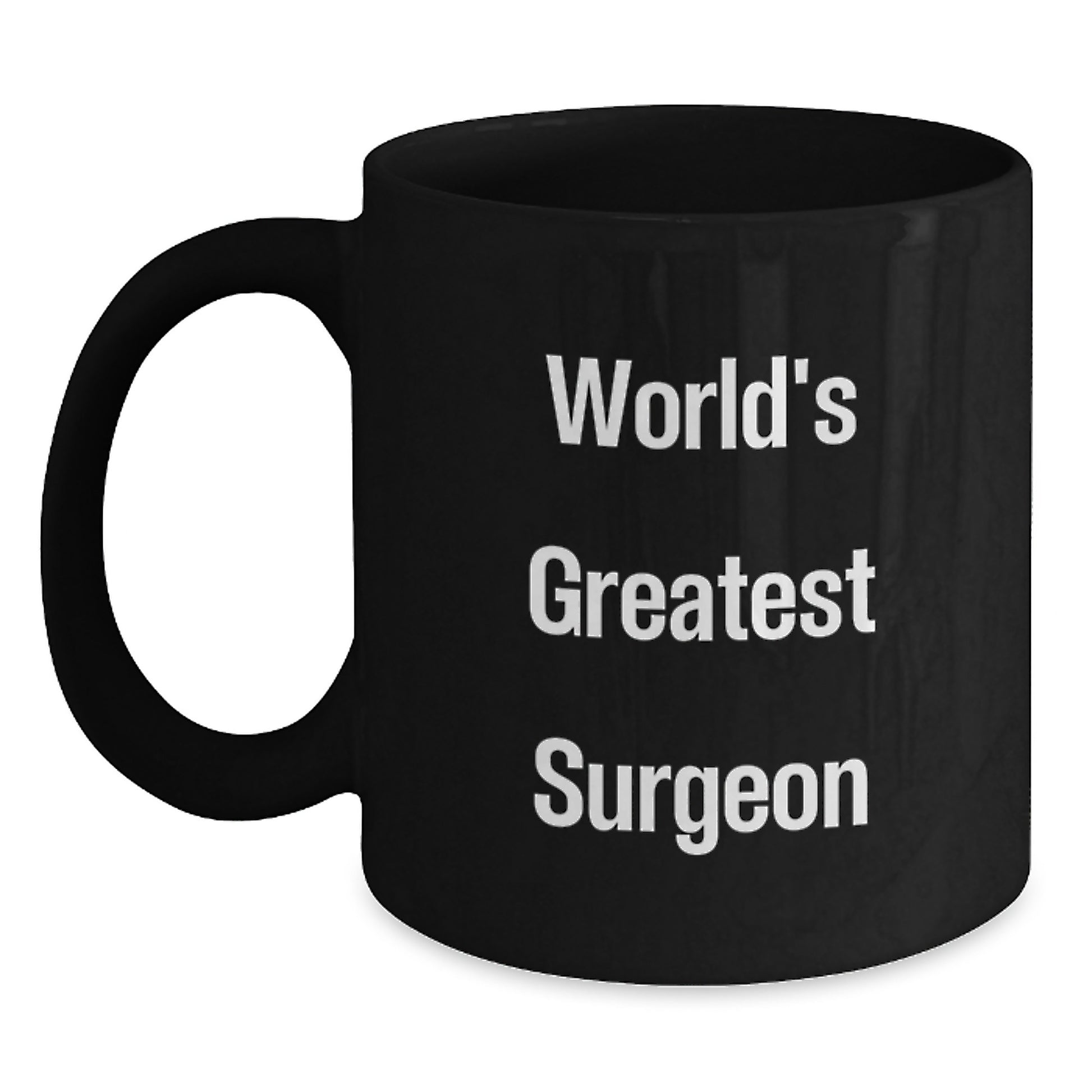 Surgeon Keepsake Black Ceramic Coffee Mug for Him Birthday Gift - Main