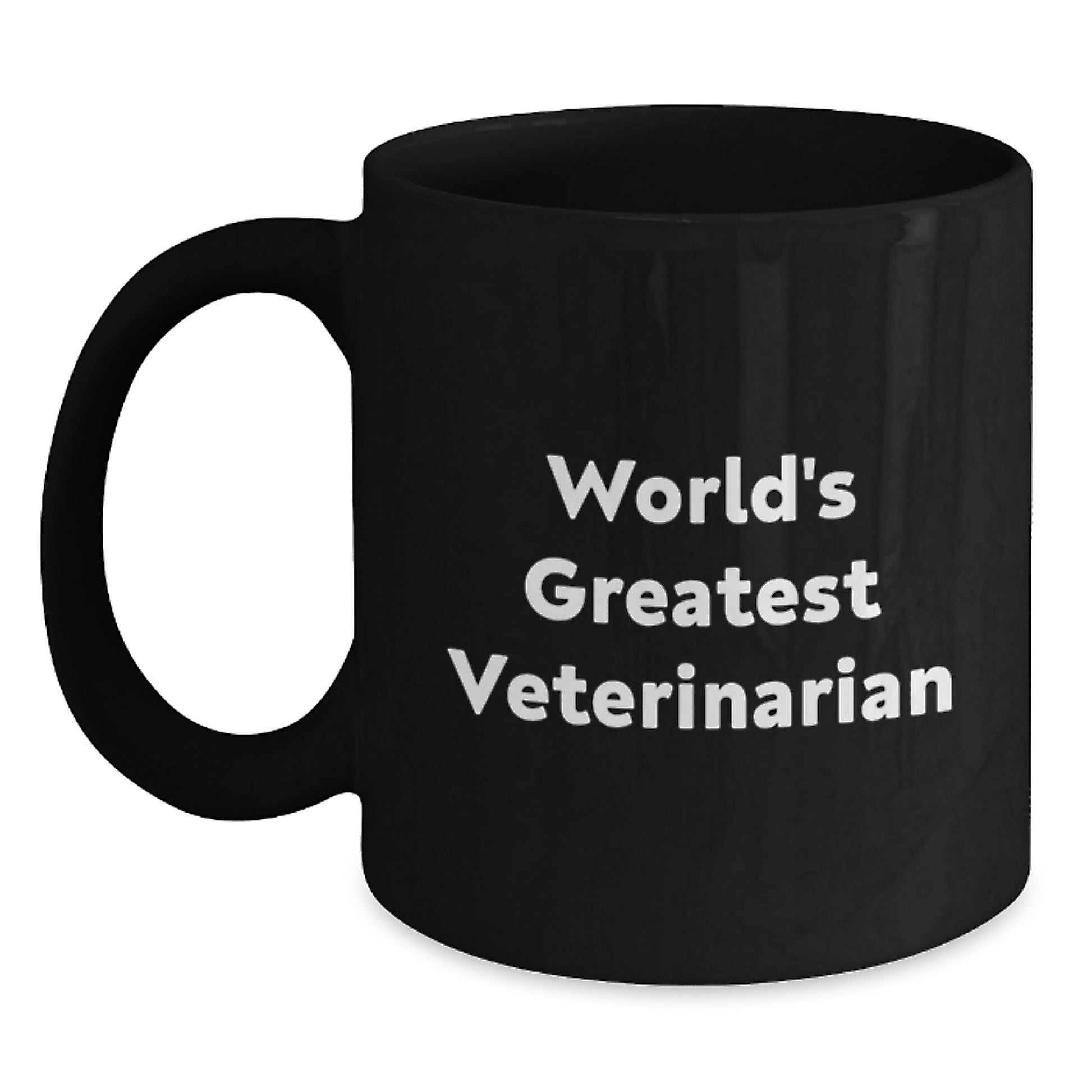 Funny World's Greatest Veterinarian Humor Gifts from Friends for Veterinarian Graduation Unique Black Coffee Mugs, Black Coffee Mug - Main