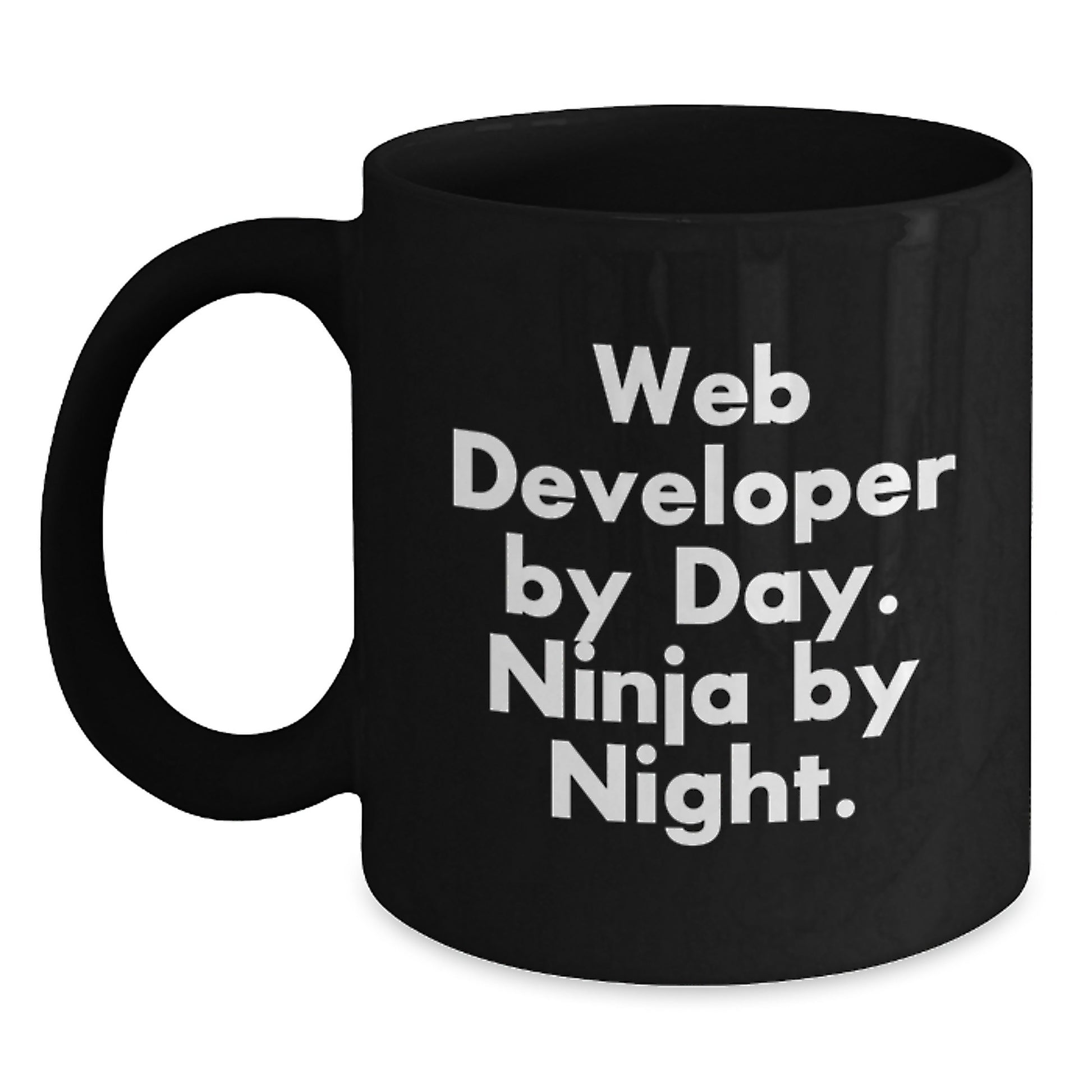 Web Developer Funny Quotes Black Coffee Mug Gifts for Web Developers from Colleagues - Main