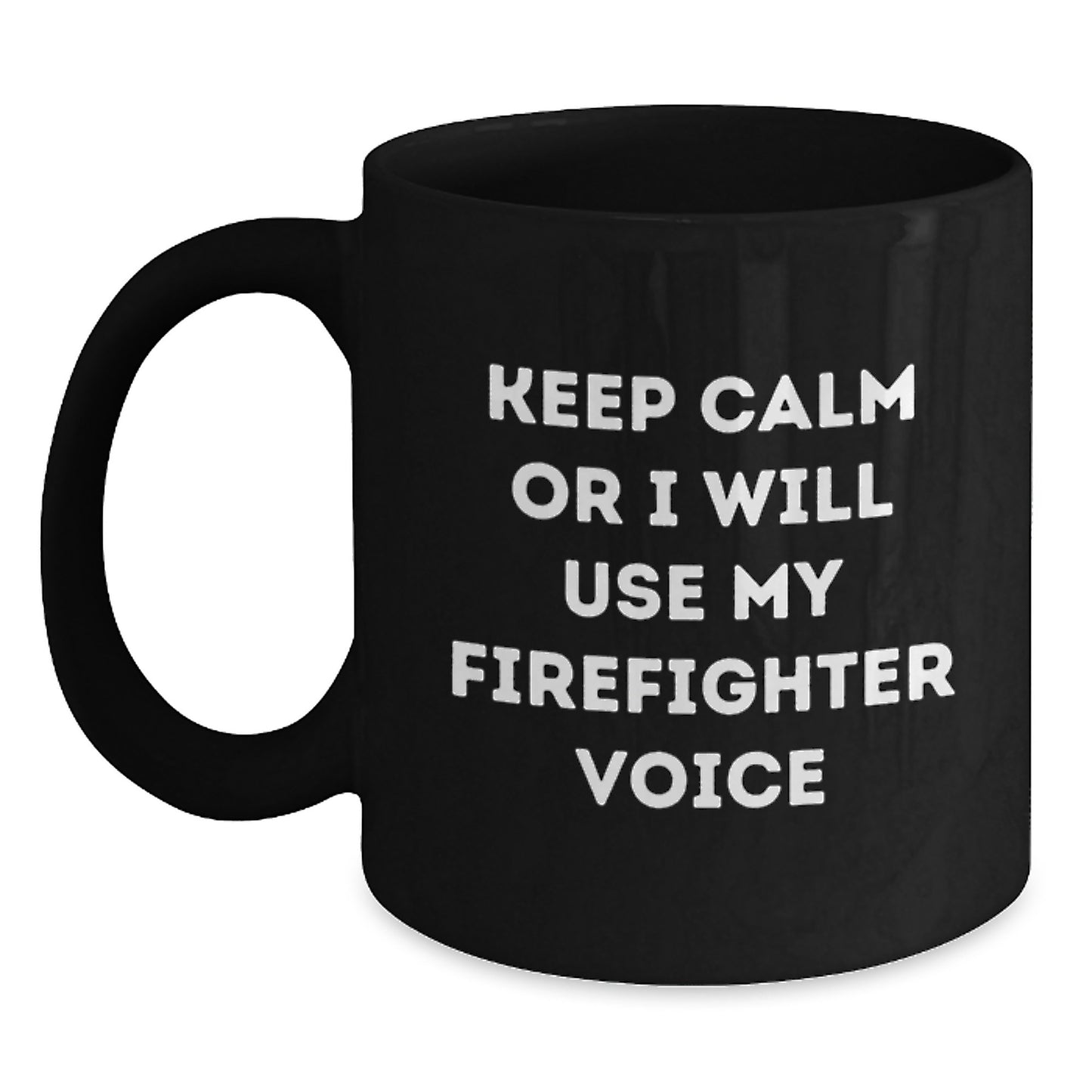 Firefighter Keepsake Black Coffee Mug 11oz for Him Birthday Gift - Main